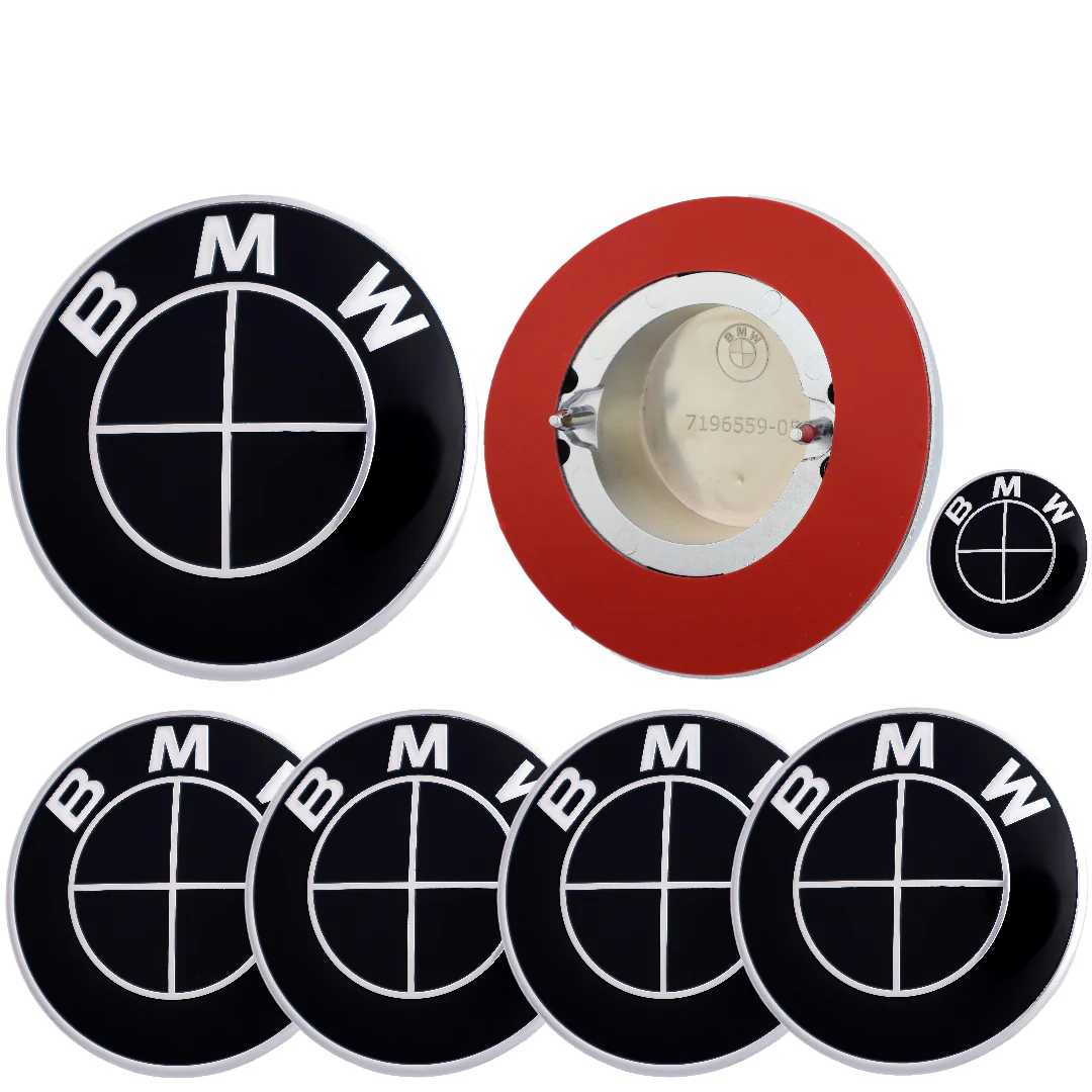 BMW Badge | Full Black – high-quality car emblem, wheel cap, steering wheel badge or accessory from CarluxParts