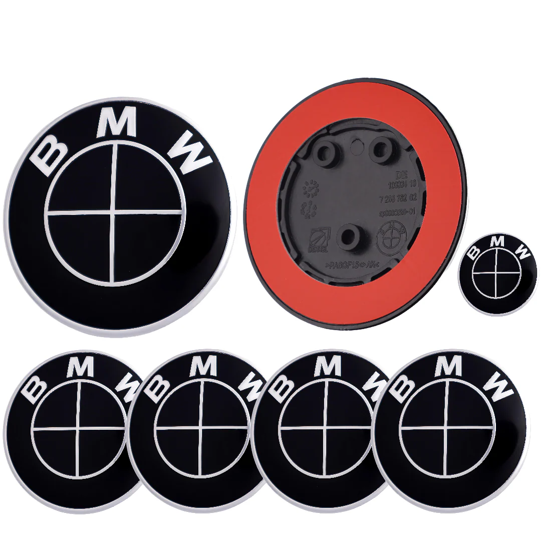 BMW Badge | Full Black – high-quality car emblem, wheel cap, steering wheel badge or accessory from CarluxParts
