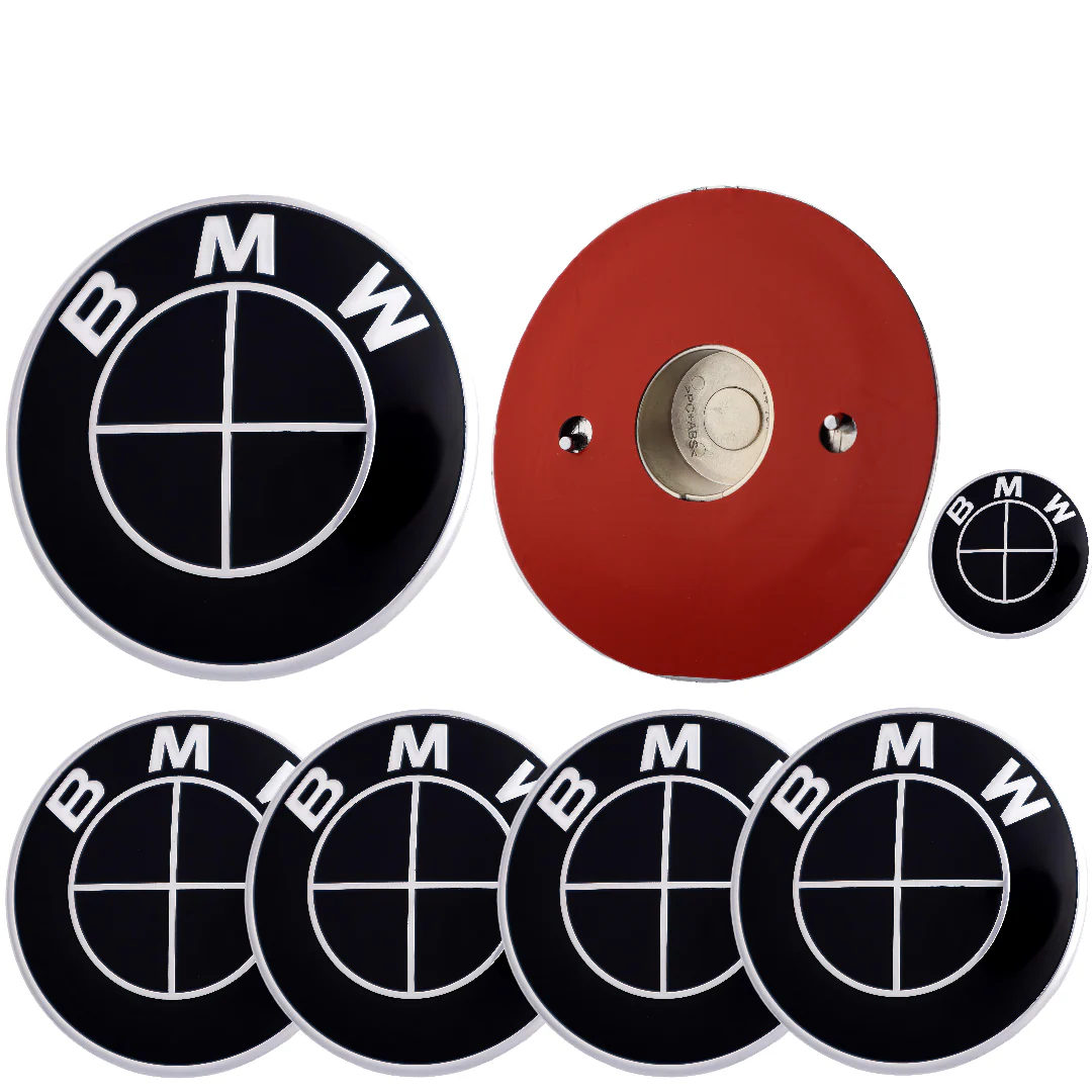 BMW Badge | Full Black – high-quality car emblem, wheel cap, steering wheel badge or accessory from CarluxParts