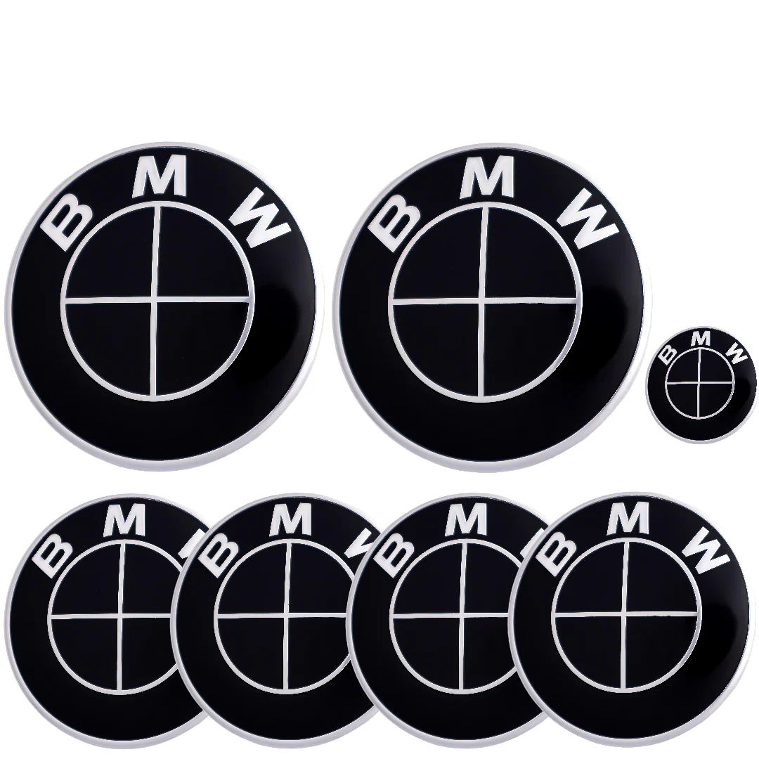BMW Badge | Full Black – high-quality car emblem, wheel cap, steering wheel badge or accessory from CarluxParts