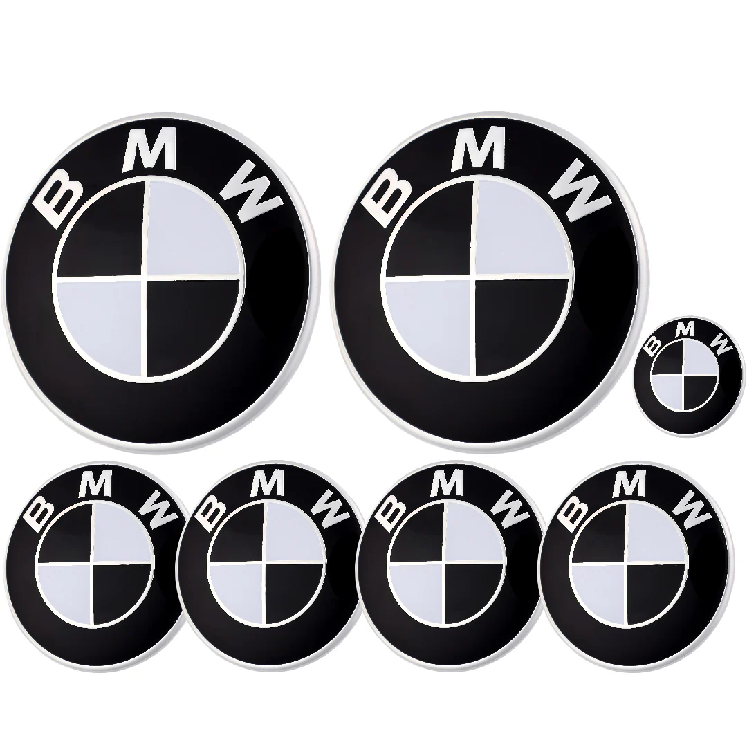 BMW Badge | Black & White – high-quality car emblem, wheel cap, steering wheel badge or accessory from CarluxParts
