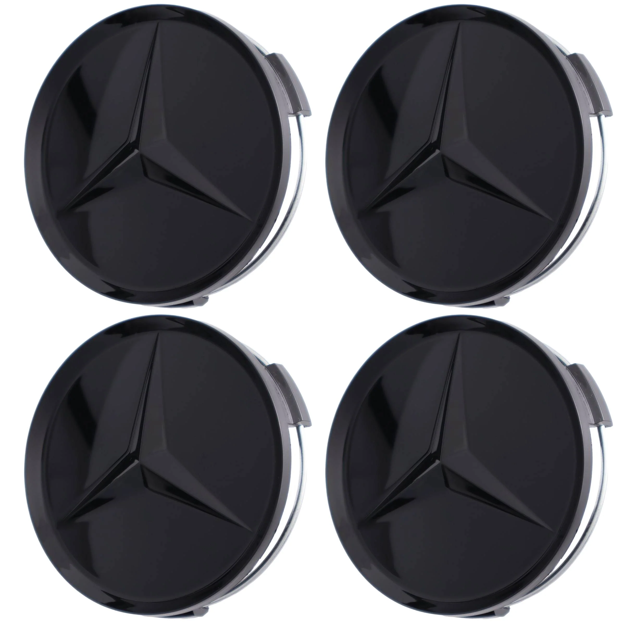 Mercedes Hub Caps | Obsidian Black – high-quality car emblem, wheel cap, steering wheel badge or accessory from CarluxParts