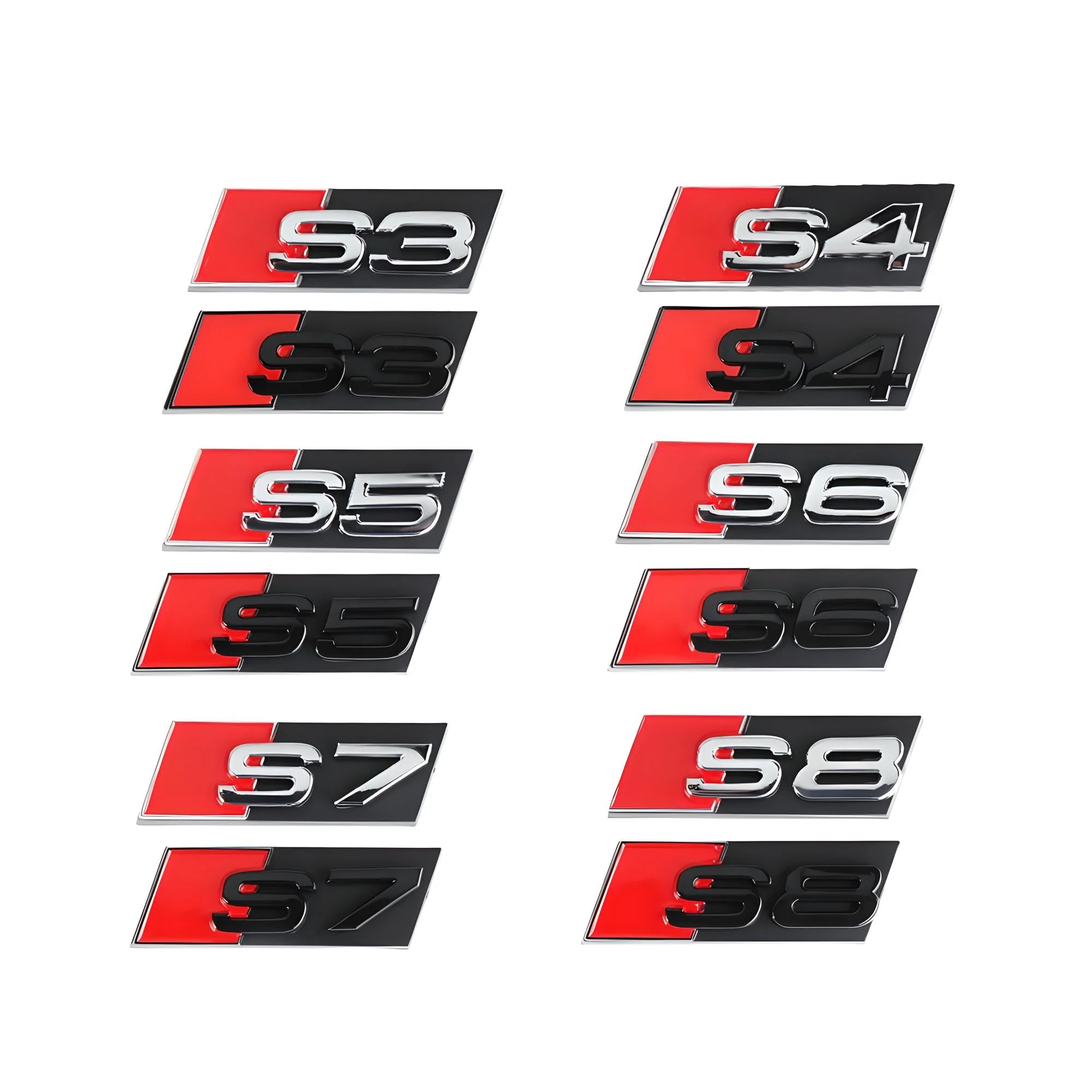 Audi Front Grille Badge | S Model – high-quality car emblem, wheel cap, steering wheel badge or accessory from CarluxParts