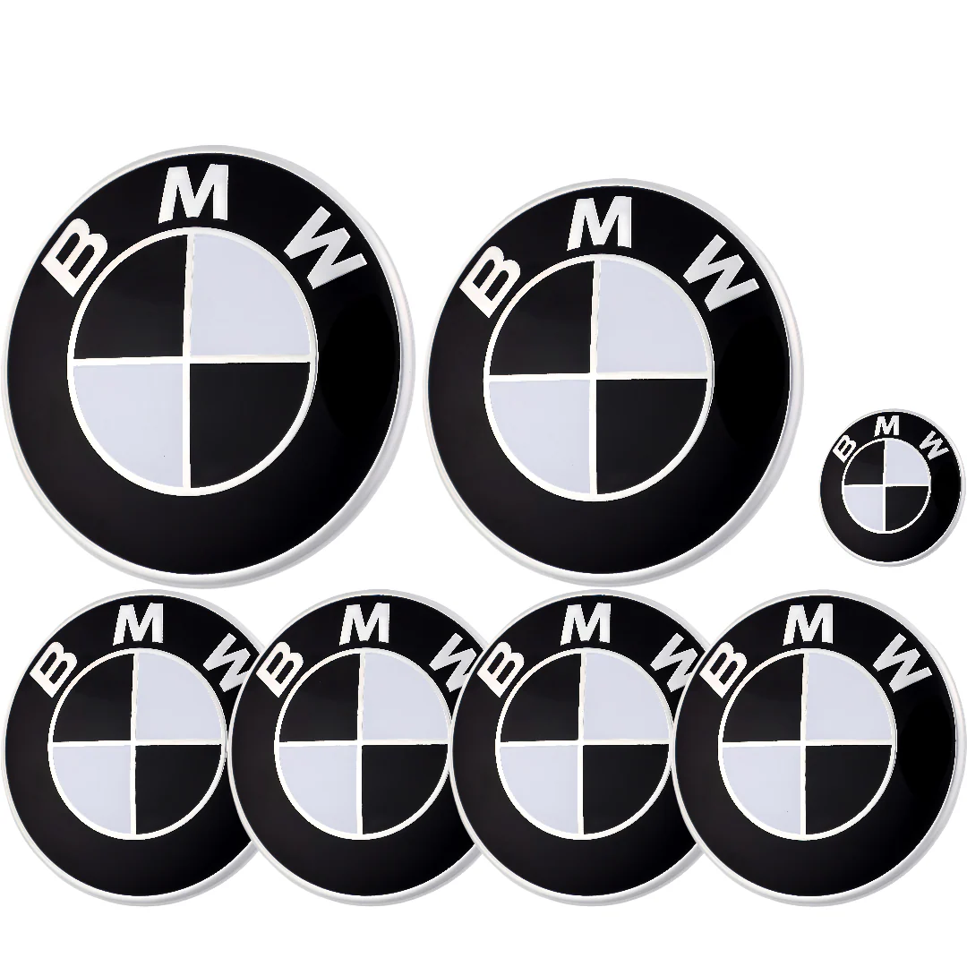 BMW Badge | Black & White – high-quality car emblem, wheel cap, steering wheel badge or accessory from CarluxParts