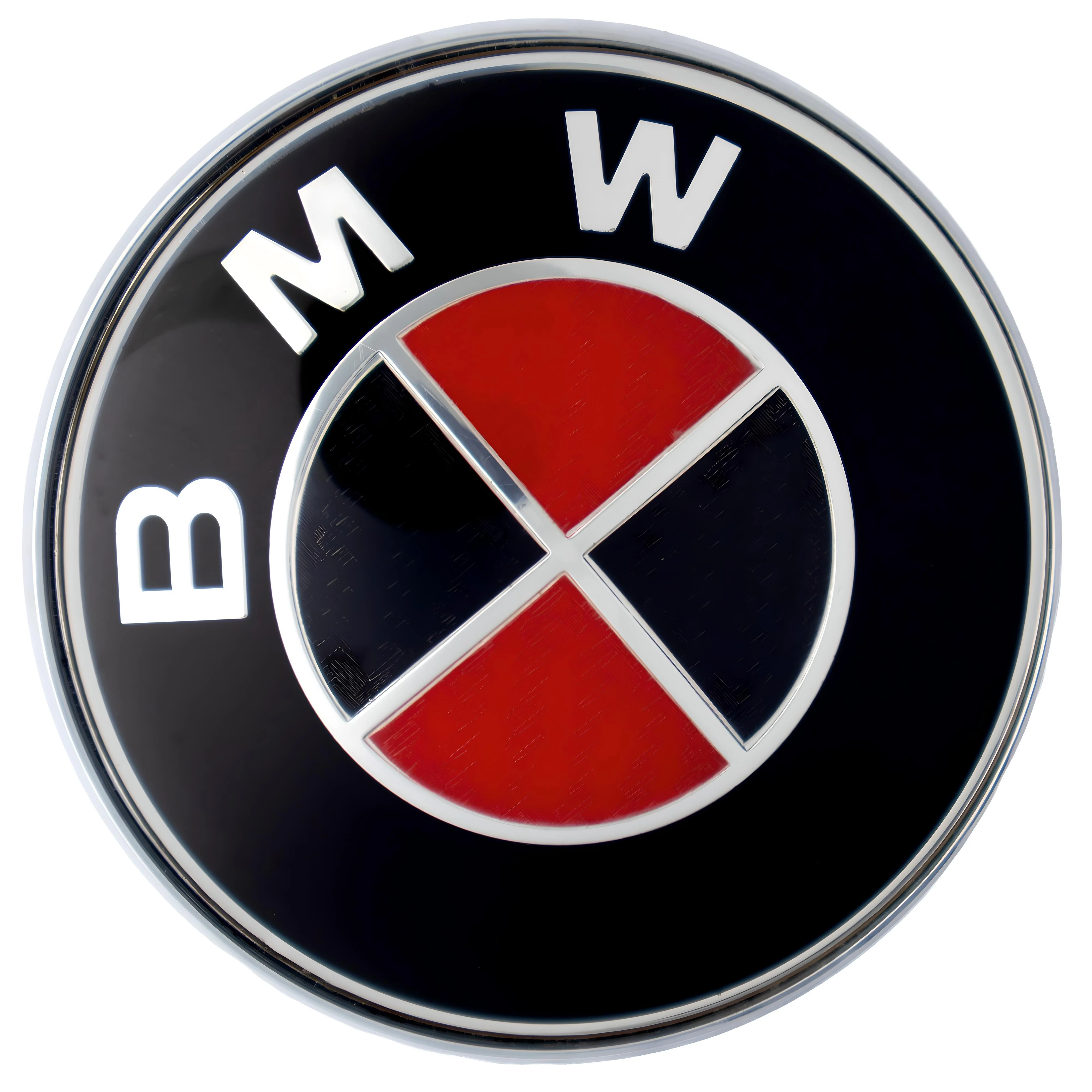 BMW Badge | Red & Black – high-quality car emblem, wheel cap, steering wheel badge or accessory from CarluxParts