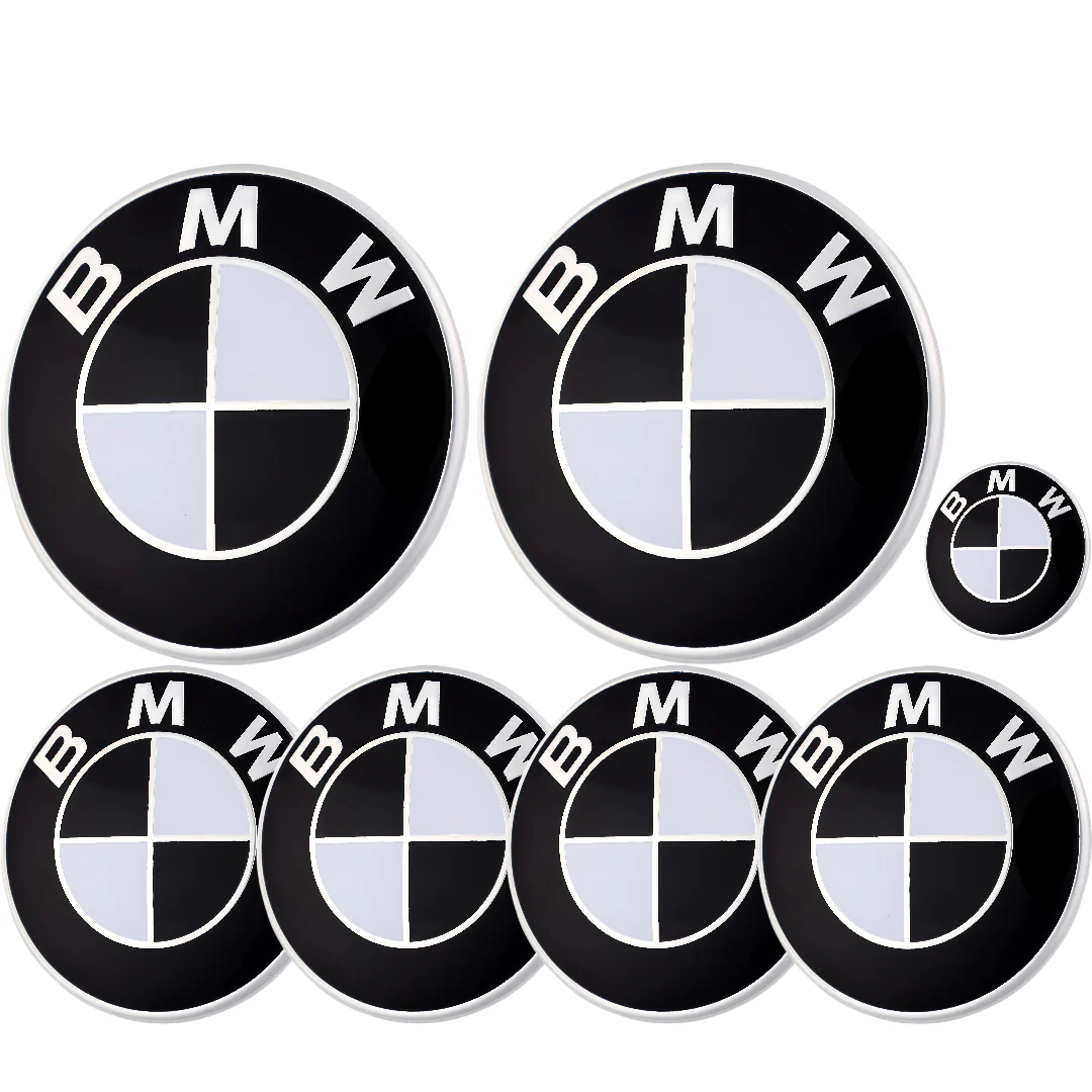 BMW Badge | Black & White – high-quality car emblem, wheel cap, steering wheel badge or accessory from CarluxParts