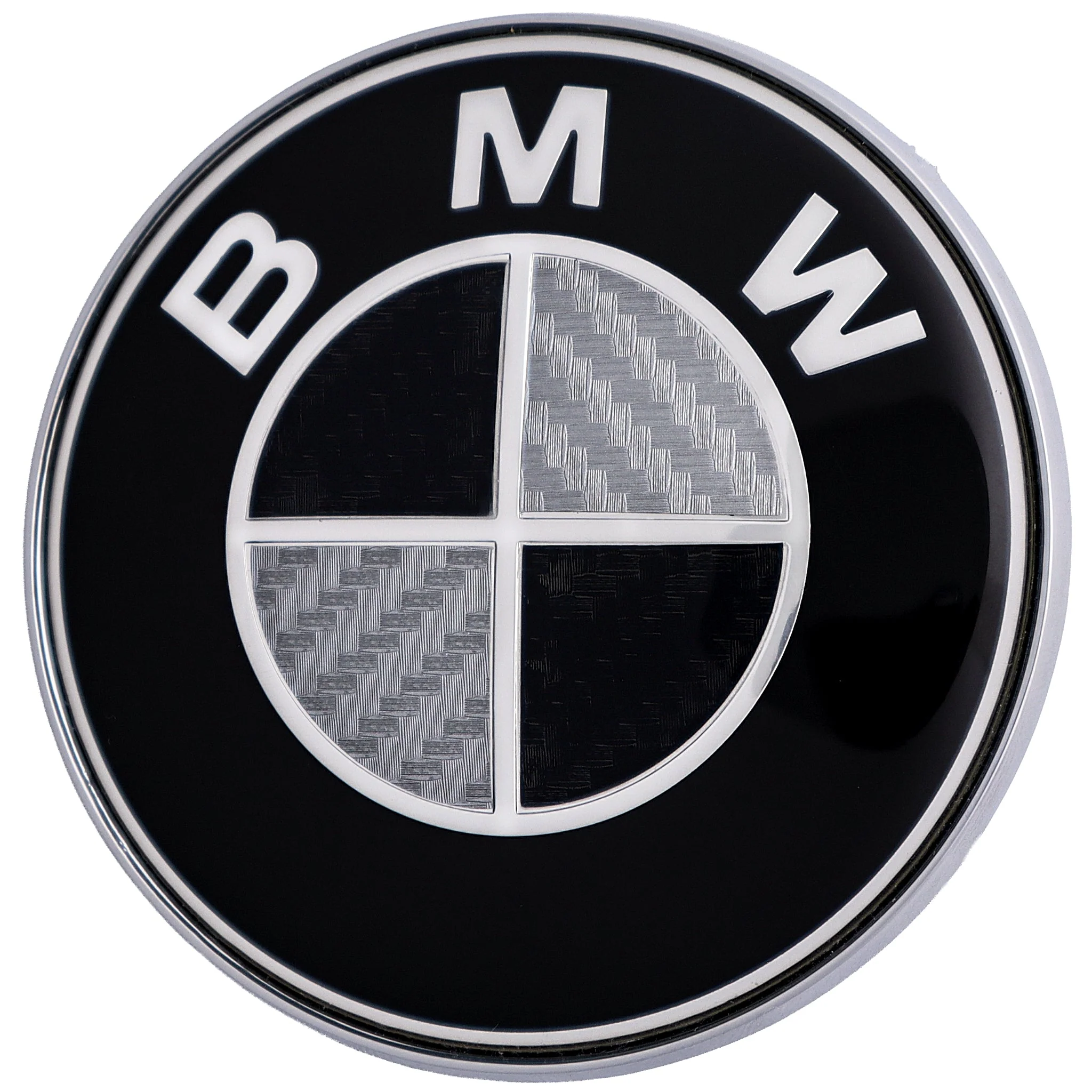BMW Badge | Black & Grey – high-quality car emblem, wheel cap, steering wheel badge or accessory from CarluxParts