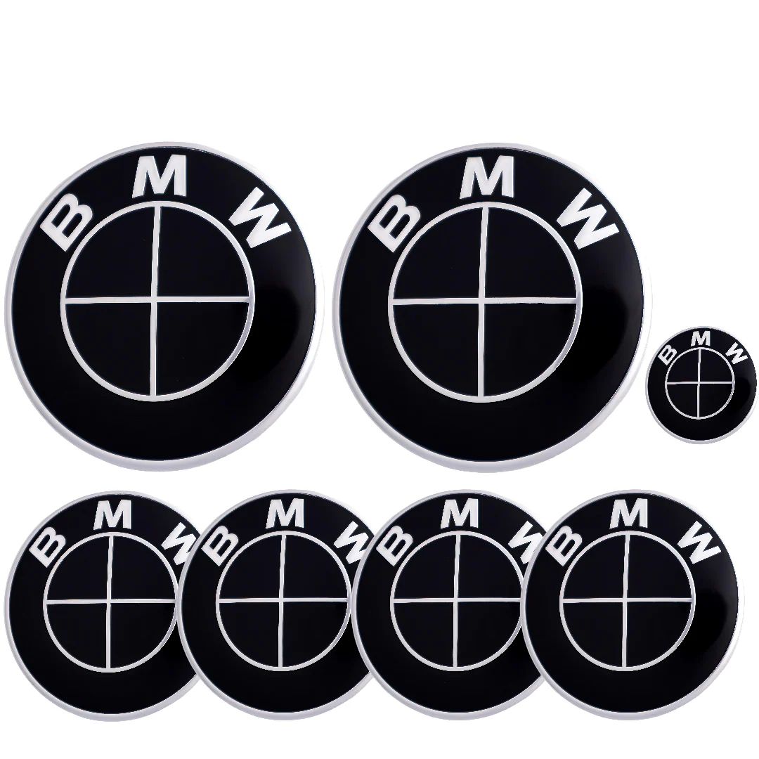 BMW Badge | Full Black – high-quality car emblem, wheel cap, steering wheel badge or accessory from CarluxParts