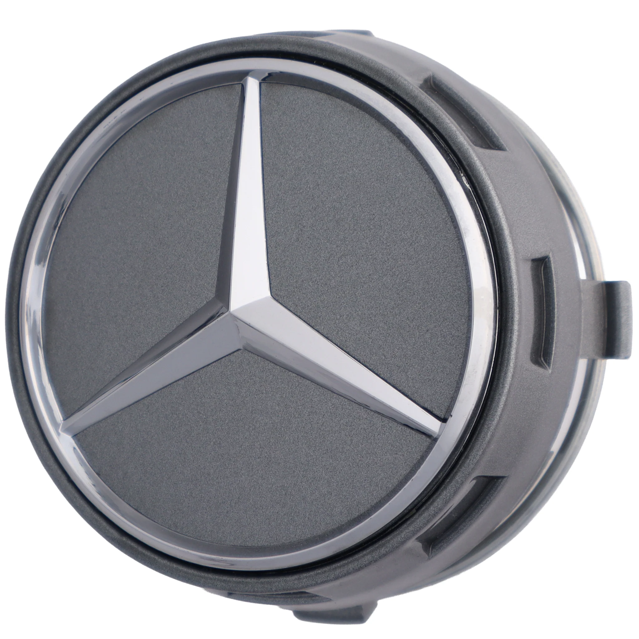 Mercedes Elevated Hub Caps | Titanium Gray – high-quality car emblem, wheel cap, steering wheel badge or accessory from CarluxParts