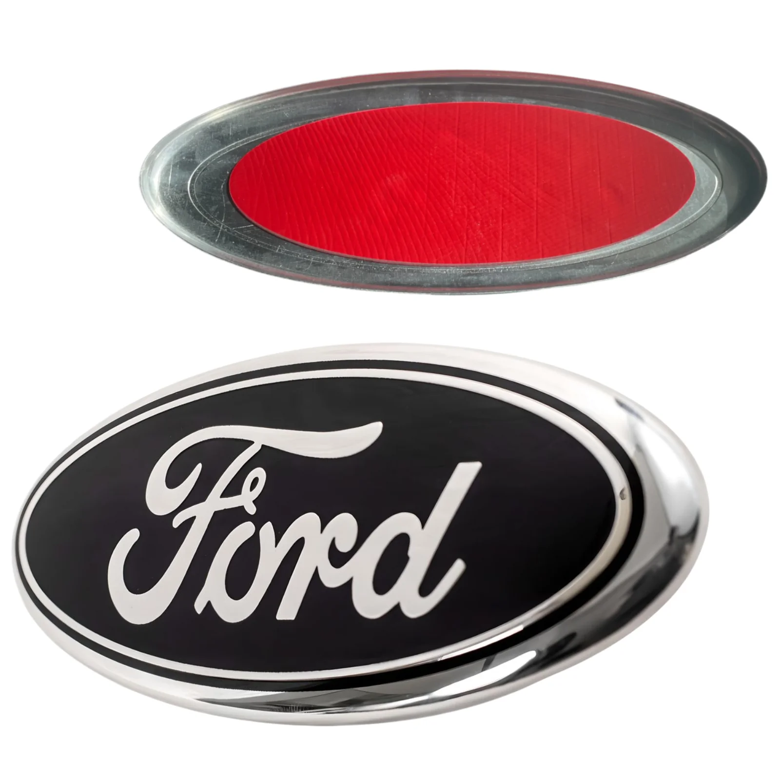 Ford Emblem Overlay | Silver Black – high-quality car emblem, wheel cap, steering wheel badge or accessory from CarluxParts
