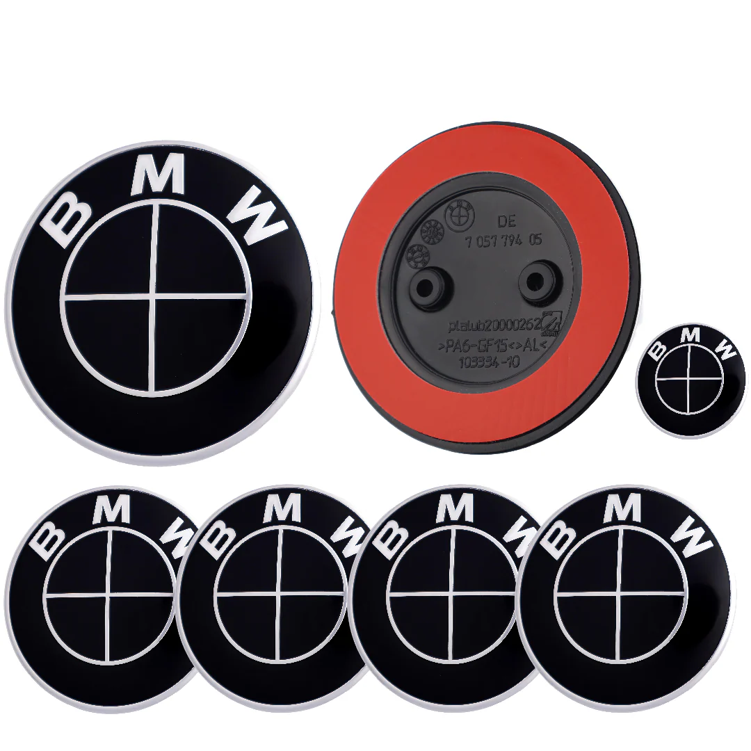 BMW Badge | Full Black – high-quality car emblem, wheel cap, steering wheel badge or accessory from CarluxParts
