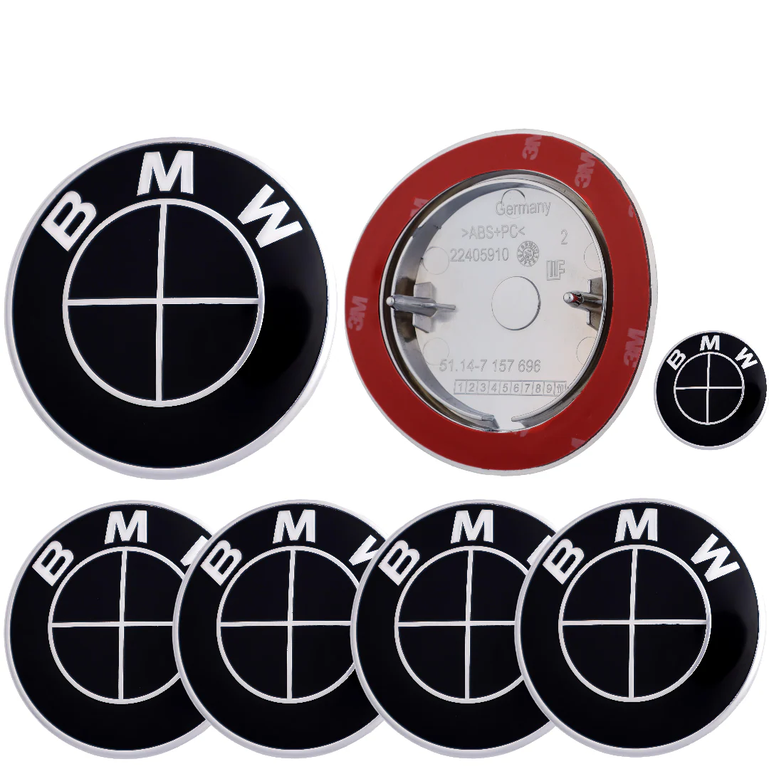 BMW Badge | Full Black – high-quality car emblem, wheel cap, steering wheel badge or accessory from CarluxParts