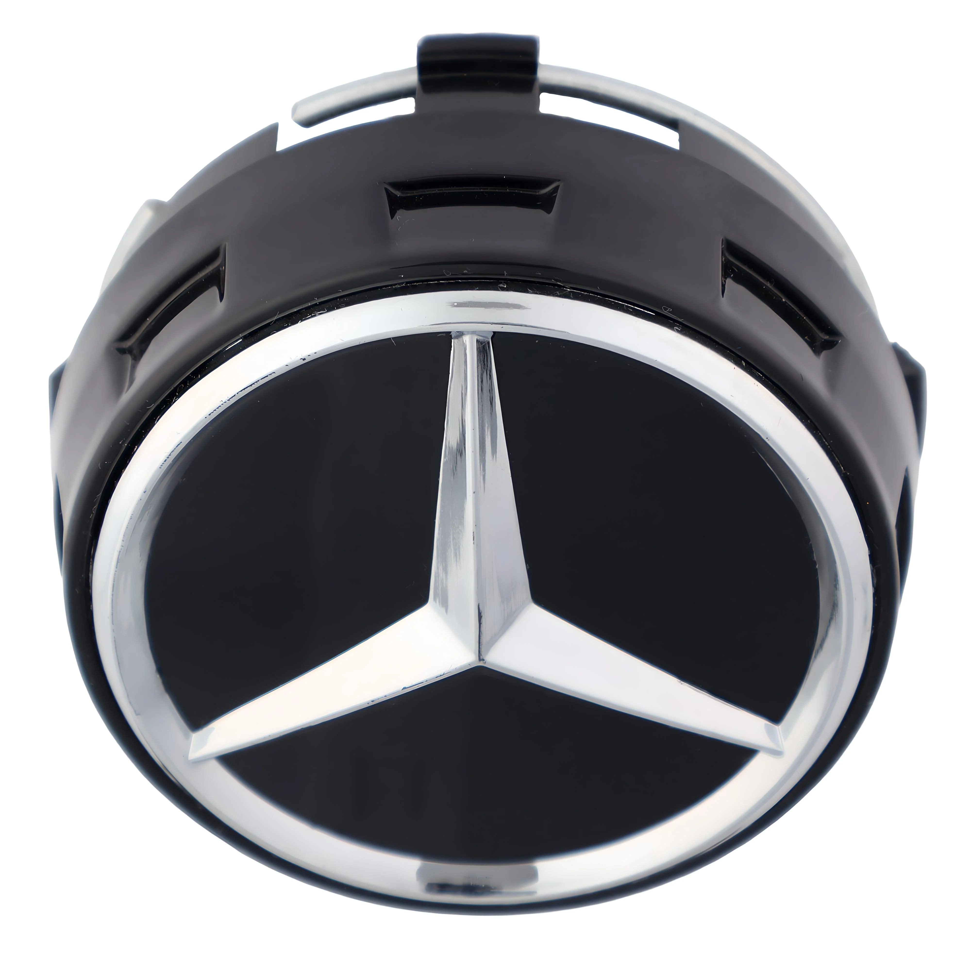 Mercedes Elevated Hub Caps | Gloss Black – high-quality car emblem, wheel cap, steering wheel badge or accessory from CarluxParts
