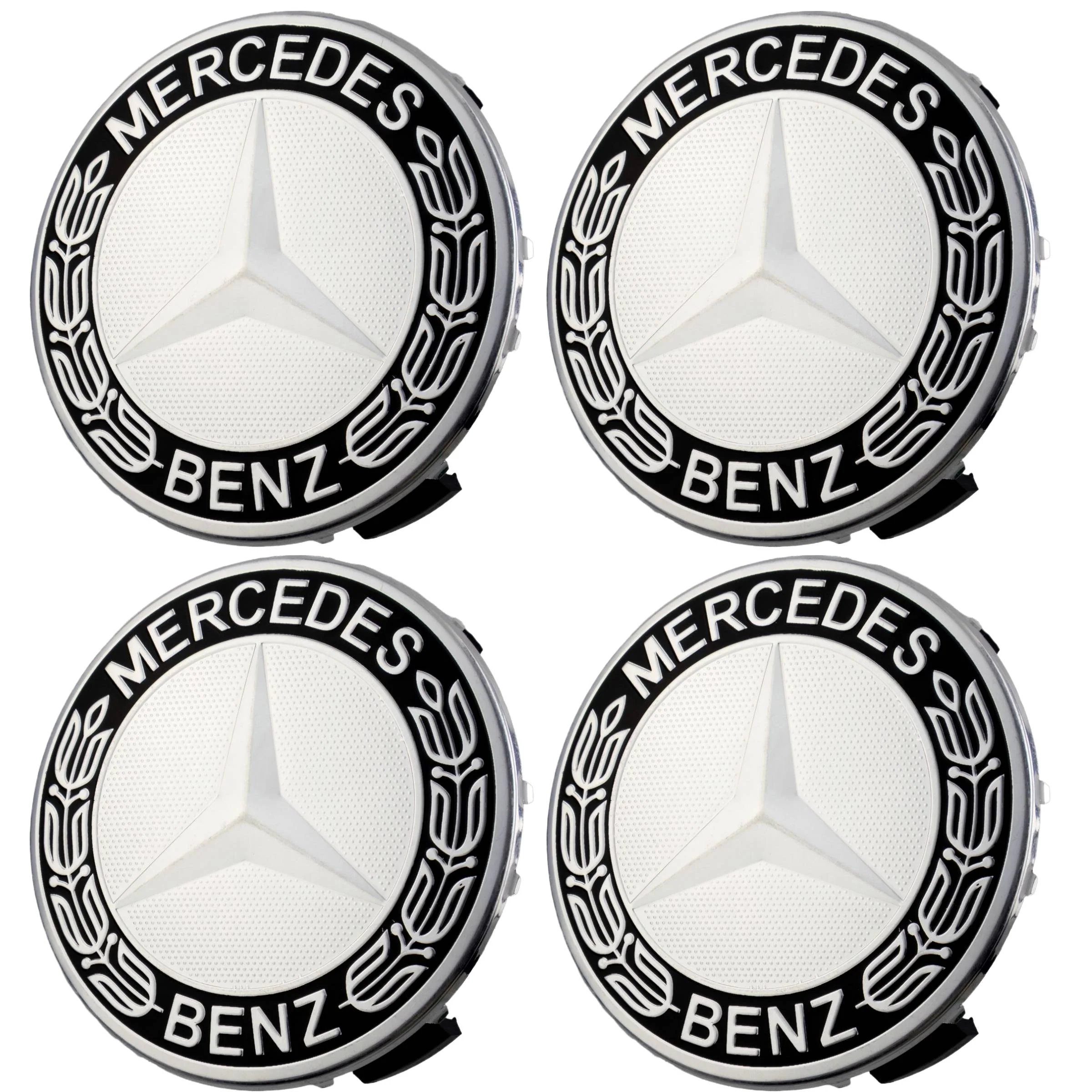 Mercedes Hub Caps | Shadow Platinum – high-quality car emblem, wheel cap, steering wheel badge or accessory from CarluxParts
