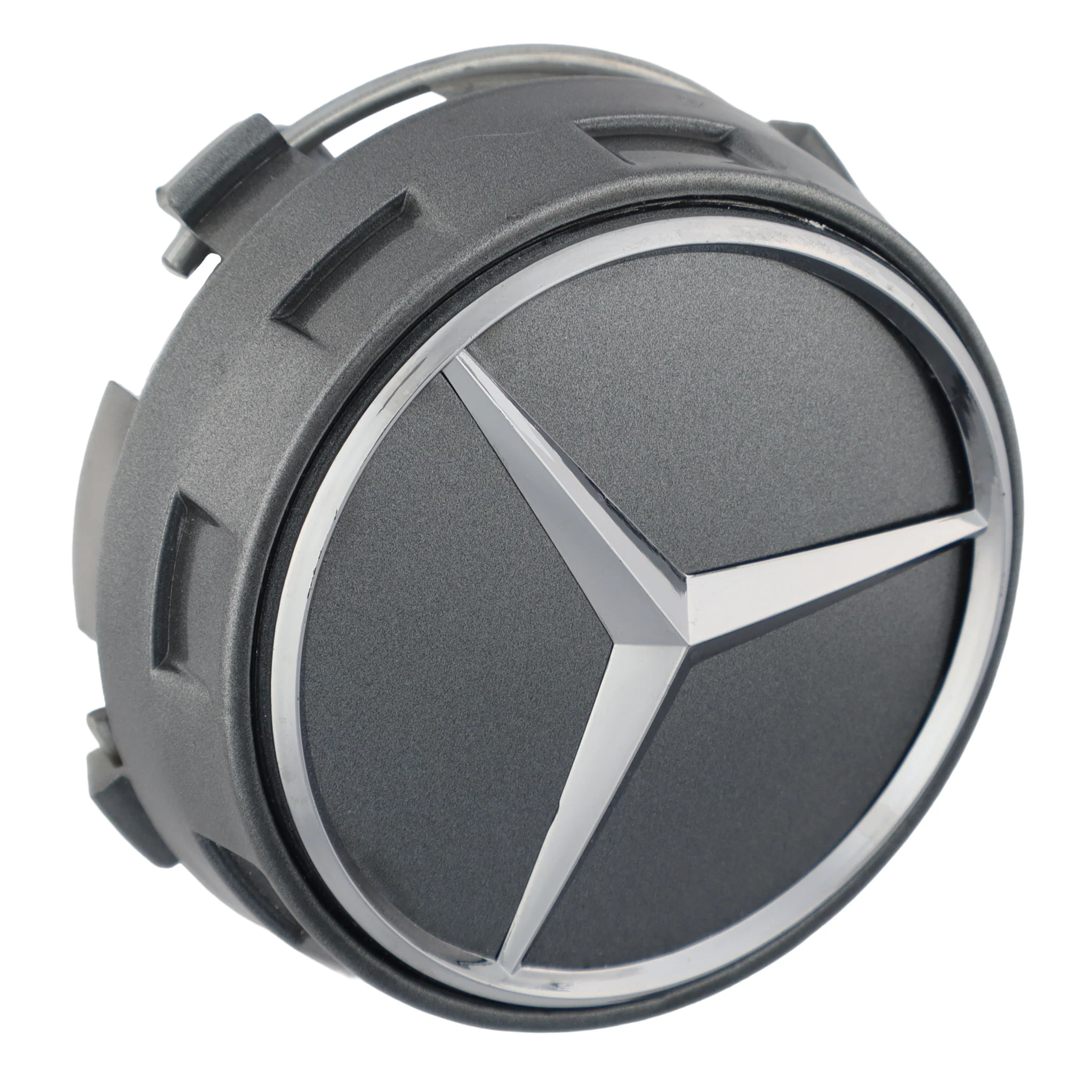 Mercedes Elevated Hub Caps | Titanium Gray – high-quality car emblem, wheel cap, steering wheel badge or accessory from CarluxParts