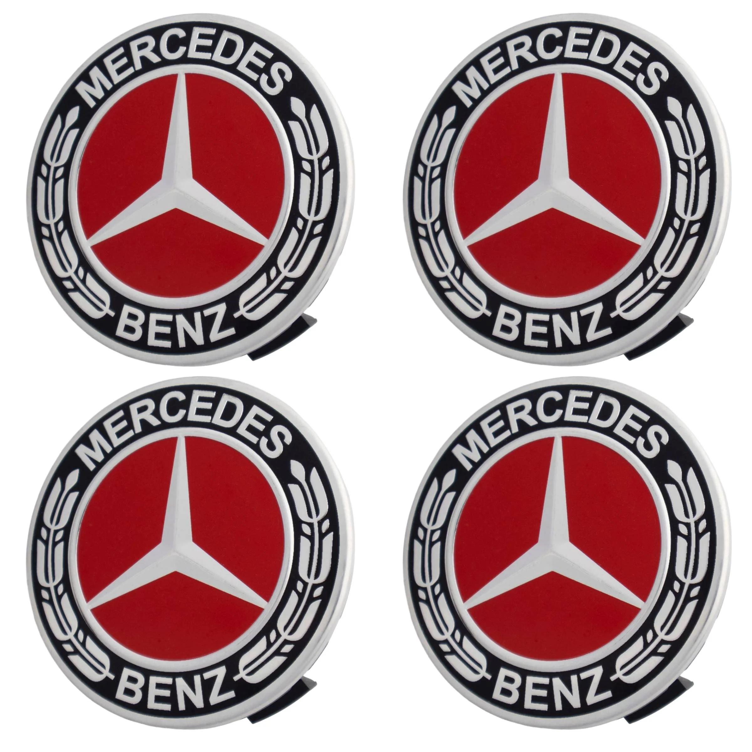 Mercedes Hub Caps | Phantom Red – high-quality car emblem, wheel cap, steering wheel badge or accessory from CarluxParts