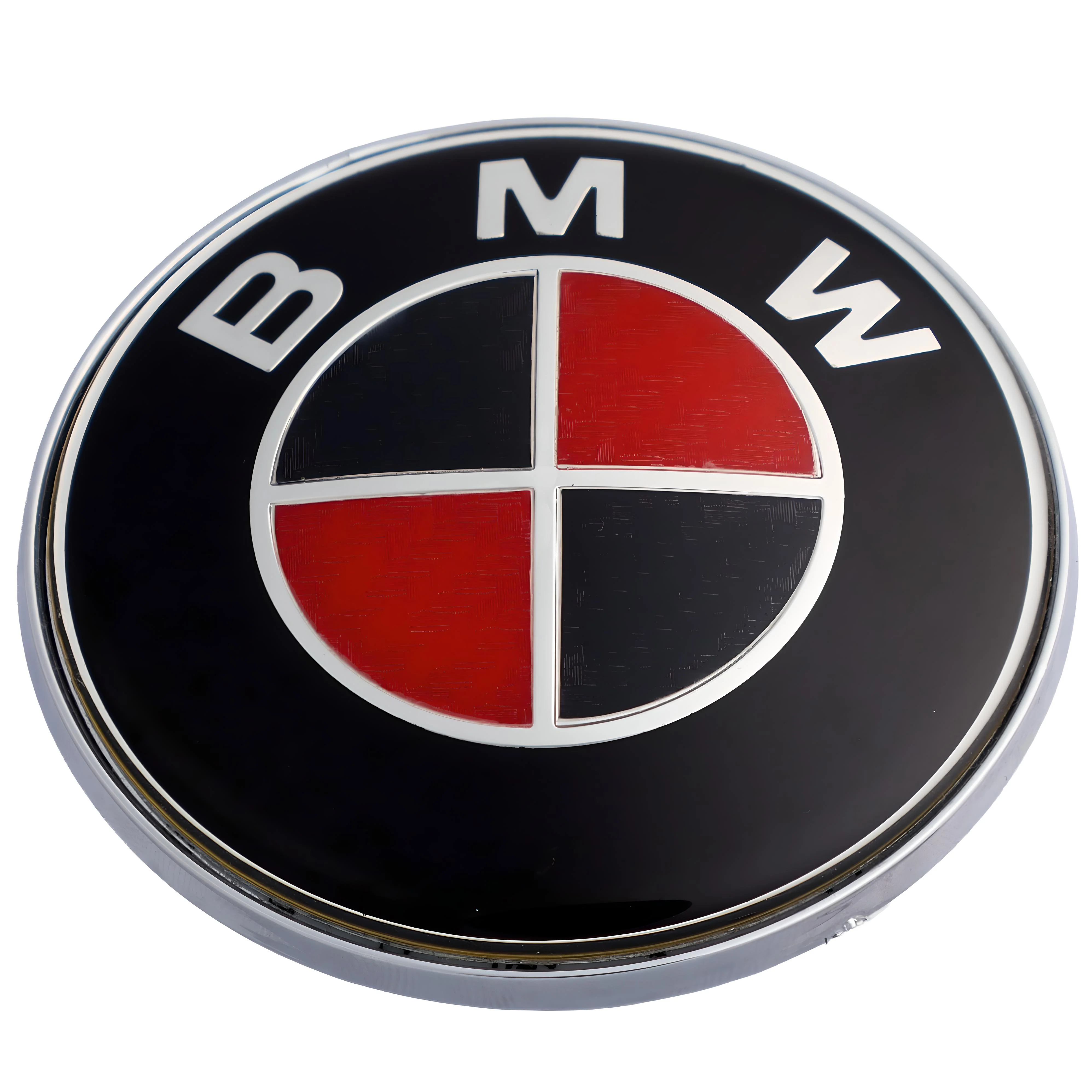 BMW Badge | Red & Black – high-quality car emblem, wheel cap, steering wheel badge or accessory from CarluxParts