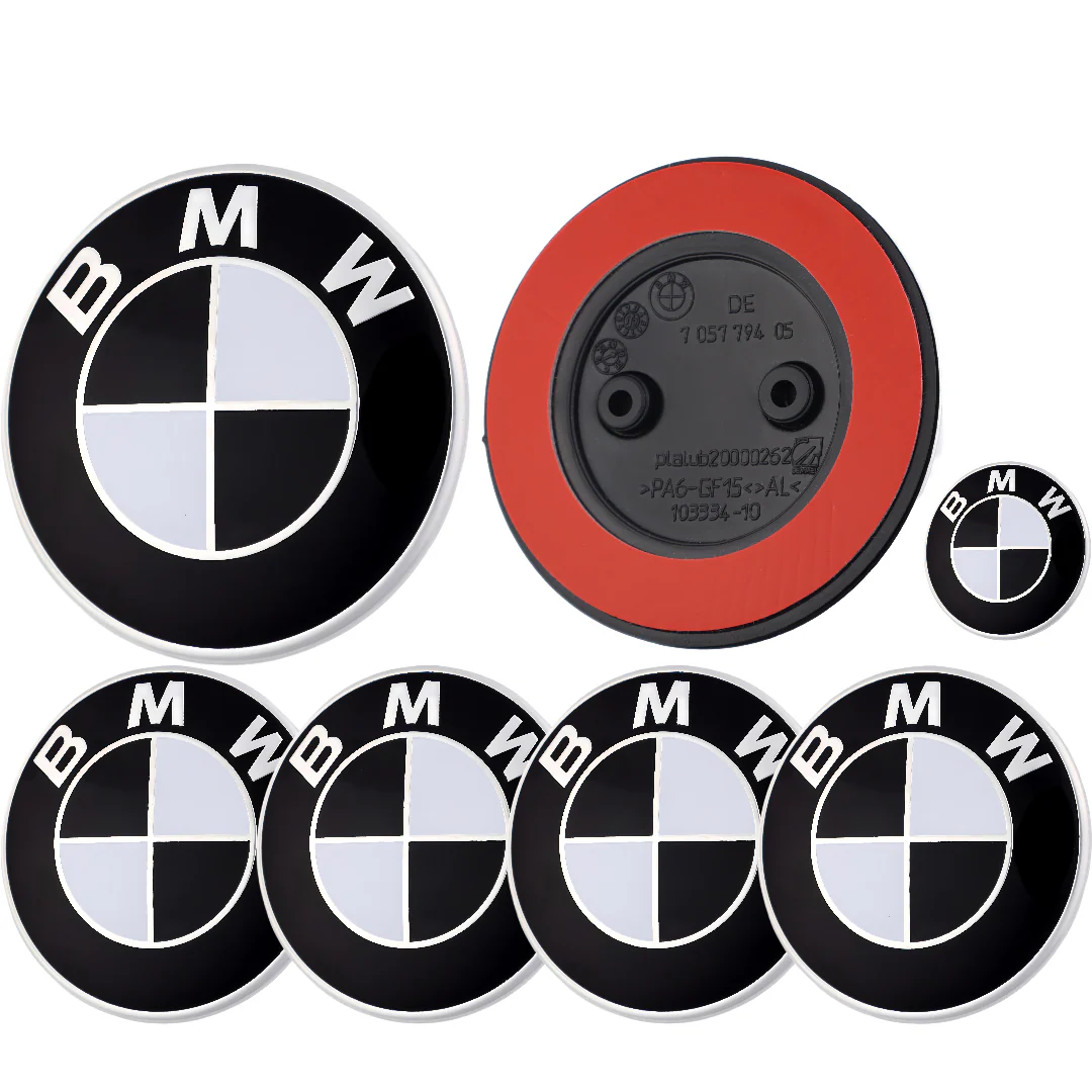 BMW Badge | Black & White – high-quality car emblem, wheel cap, steering wheel badge or accessory from CarluxParts