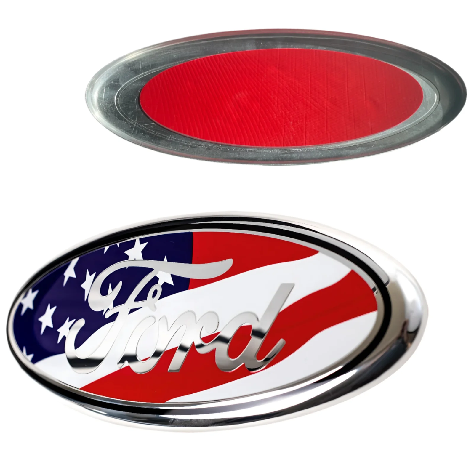 Ford Emblem Set Overlay | USA Flag – high-quality car emblem, wheel cap, steering wheel badge or accessory from CarluxParts