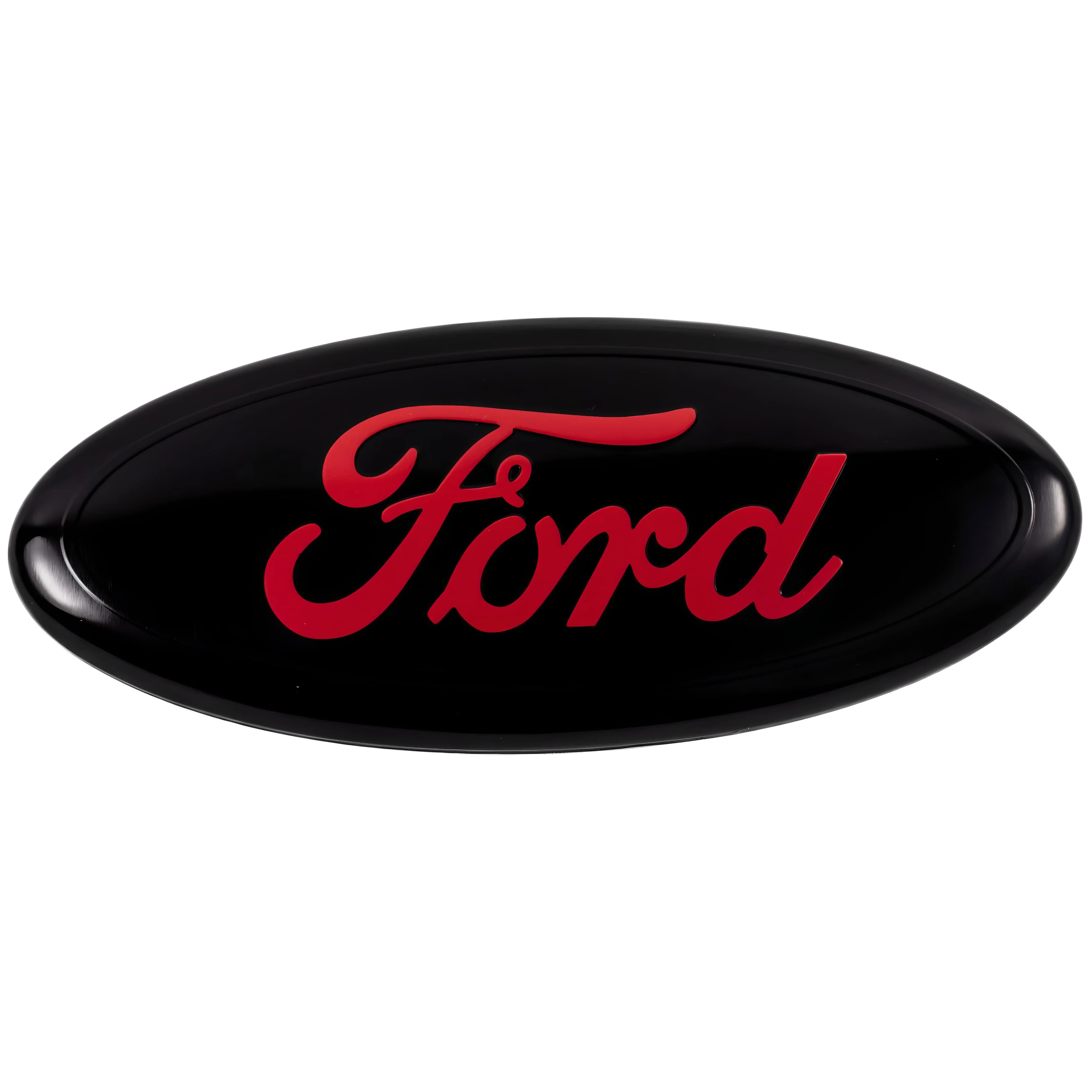 Ford Emblem Overlay | Black Red – high-quality car emblem, wheel cap, steering wheel badge or accessory from CarluxParts