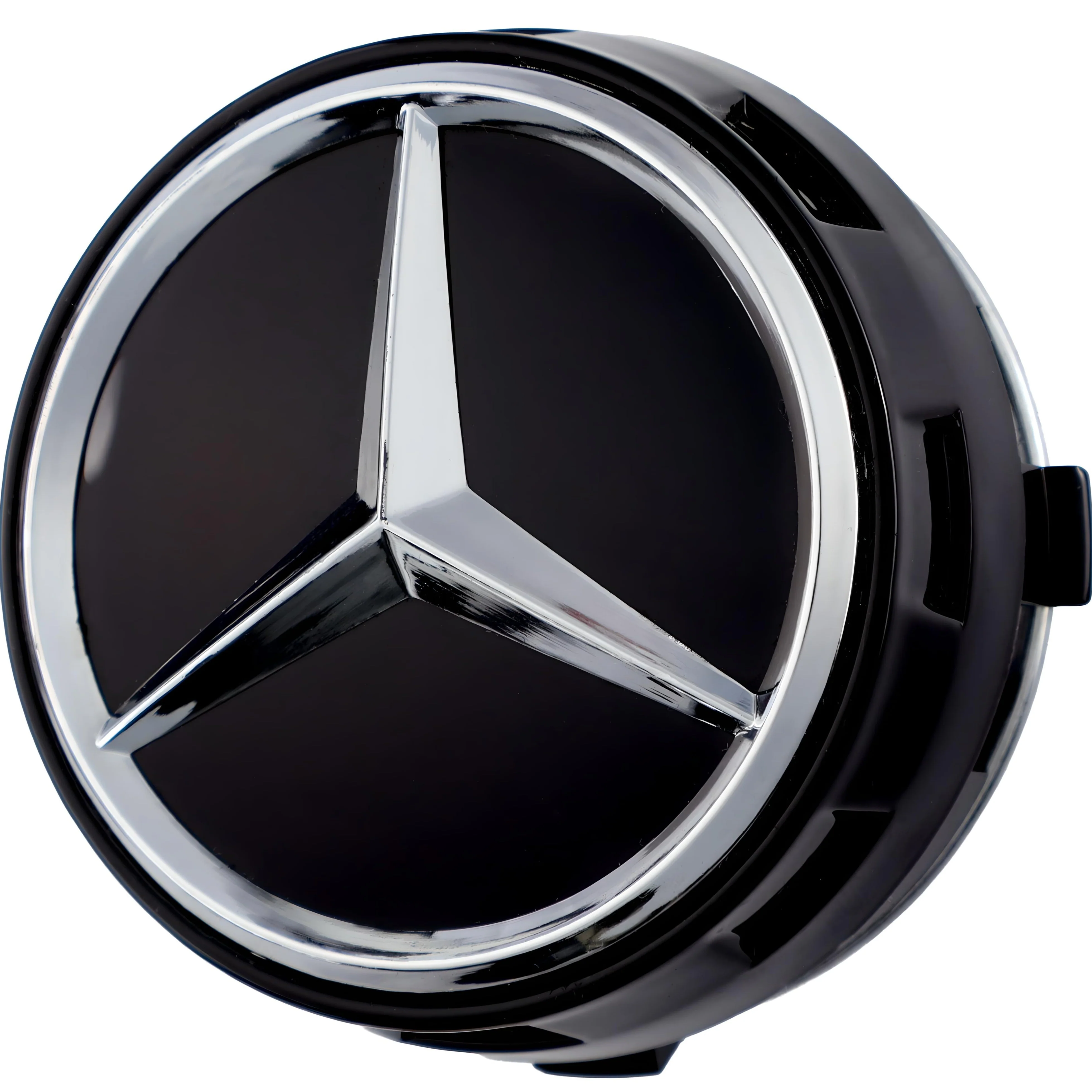 Mercedes Elevated Hub Caps | Gloss Black – high-quality car emblem, wheel cap, steering wheel badge or accessory from CarluxParts