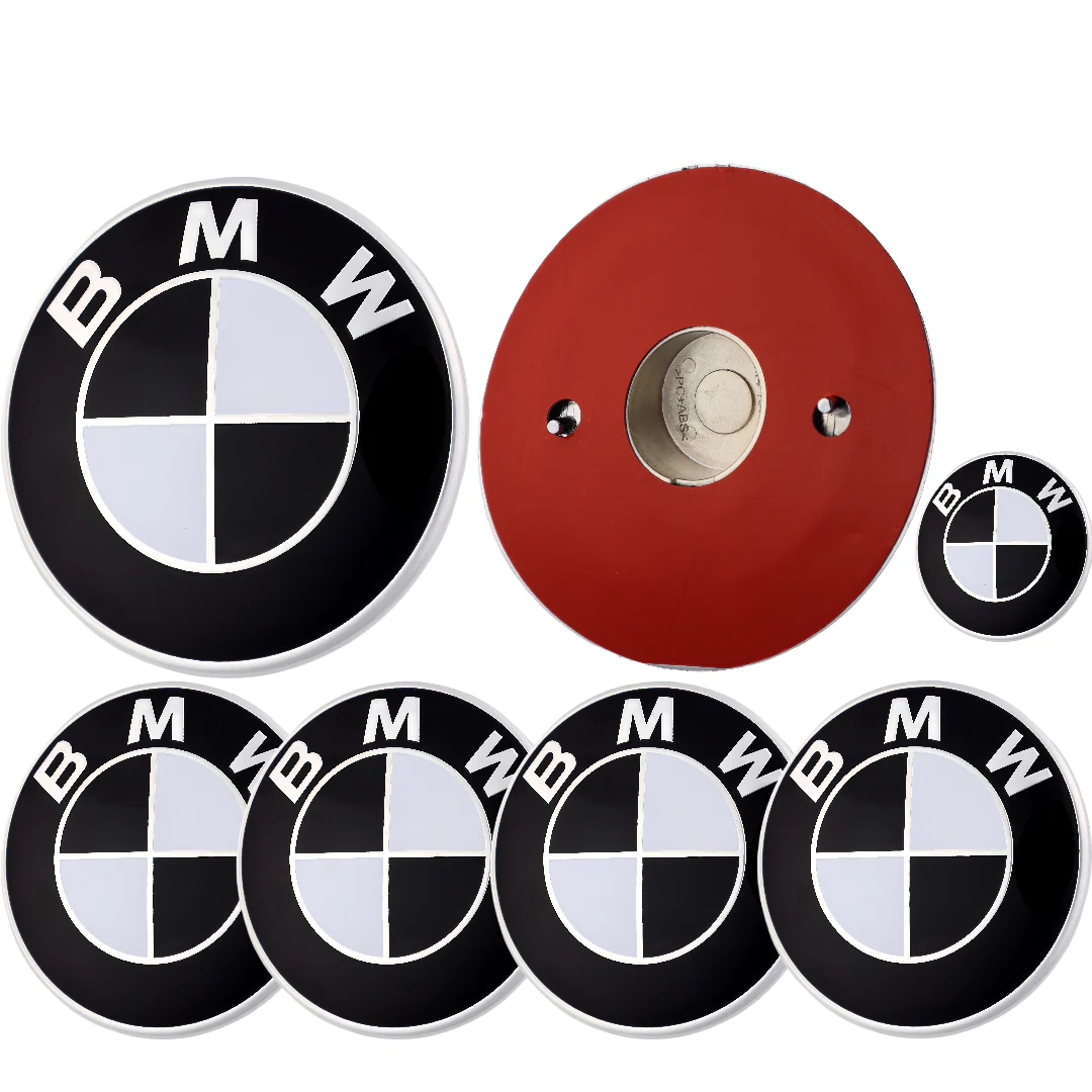 BMW Badge | Black & White – high-quality car emblem, wheel cap, steering wheel badge or accessory from CarluxParts