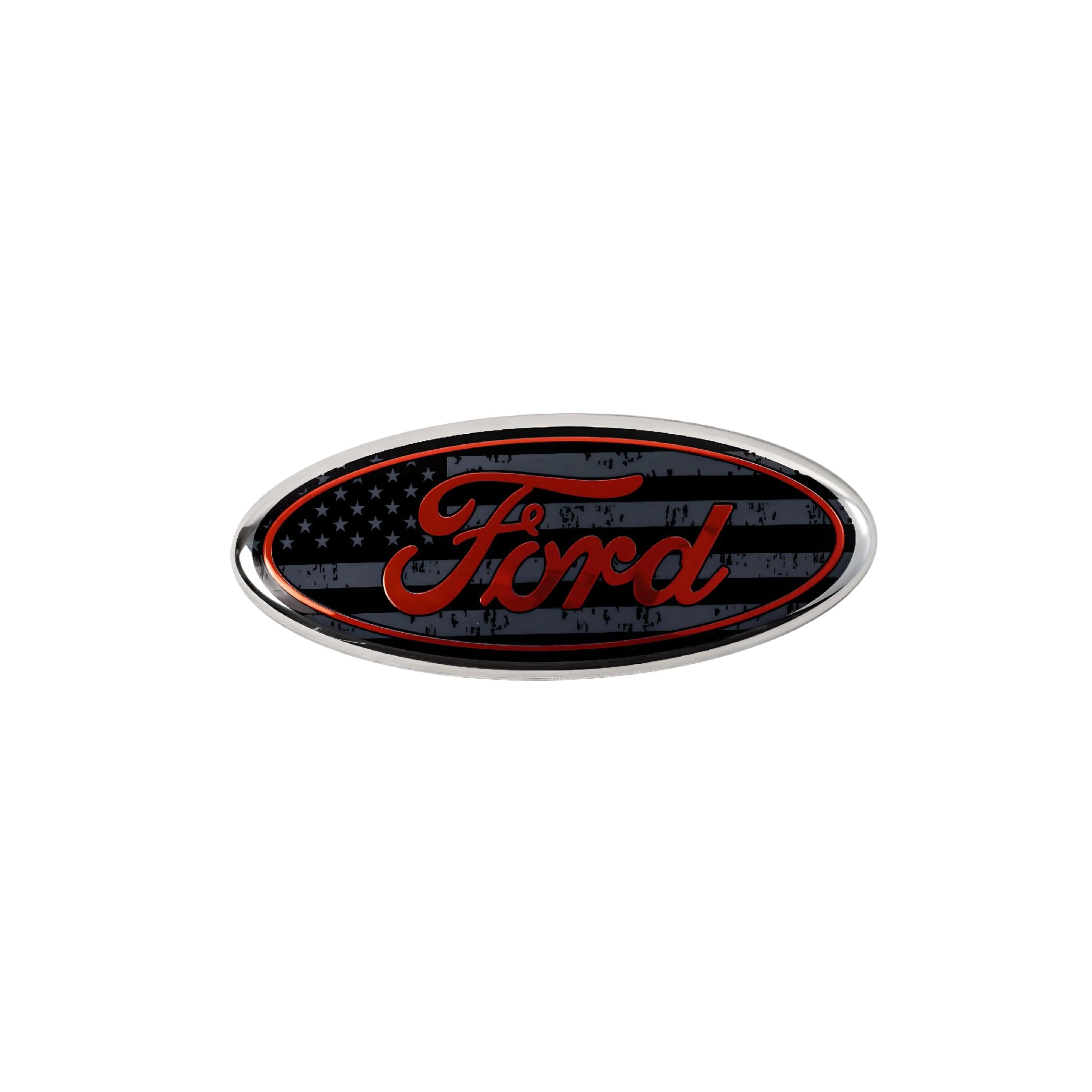 Ford Steering Wheel Badge | USA Red – high-quality car emblem, wheel cap, steering wheel badge or accessory from CarluxParts