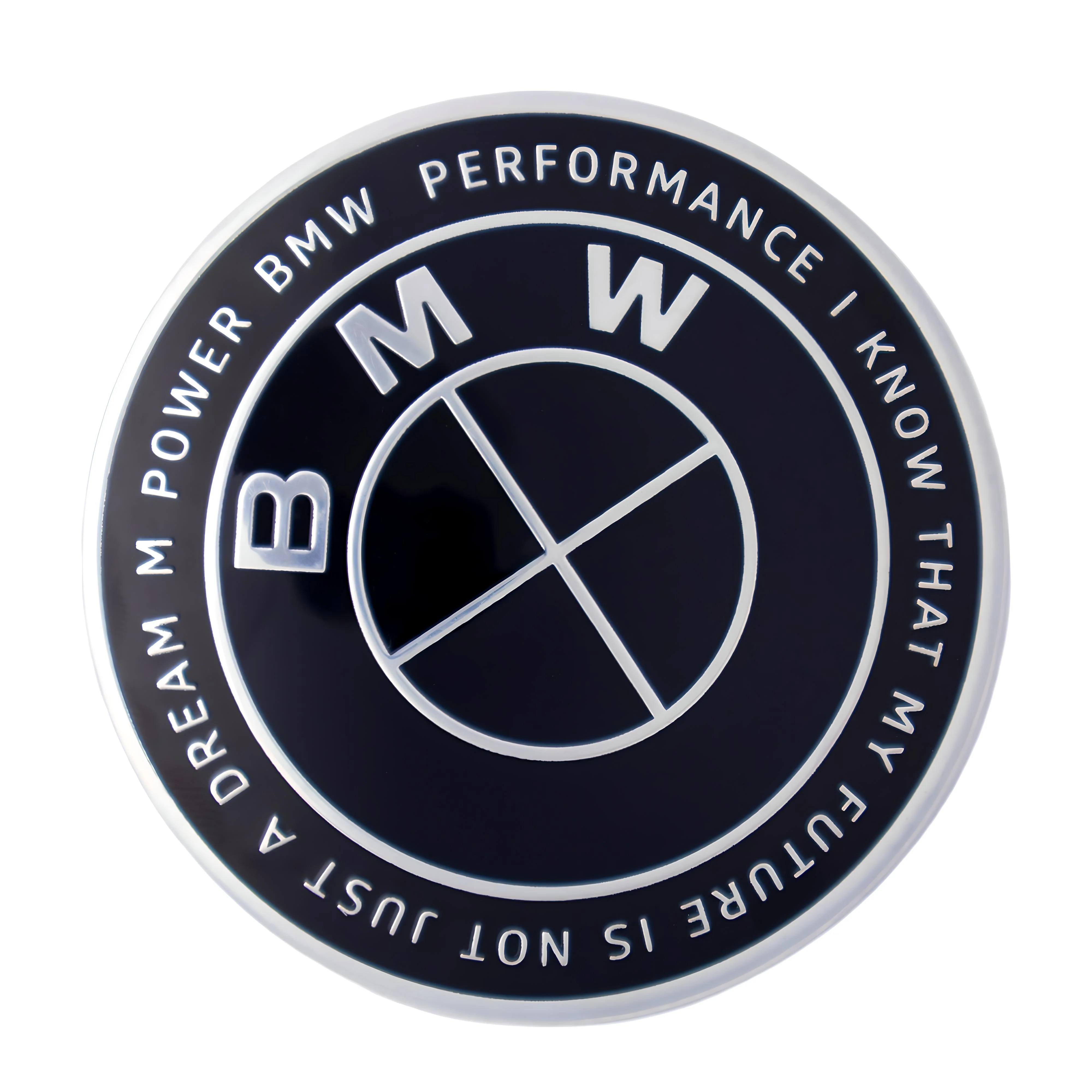 BMW 50th Anniversary Badge | Full Black – high-quality car emblem, wheel cap, steering wheel badge or accessory from CarluxParts