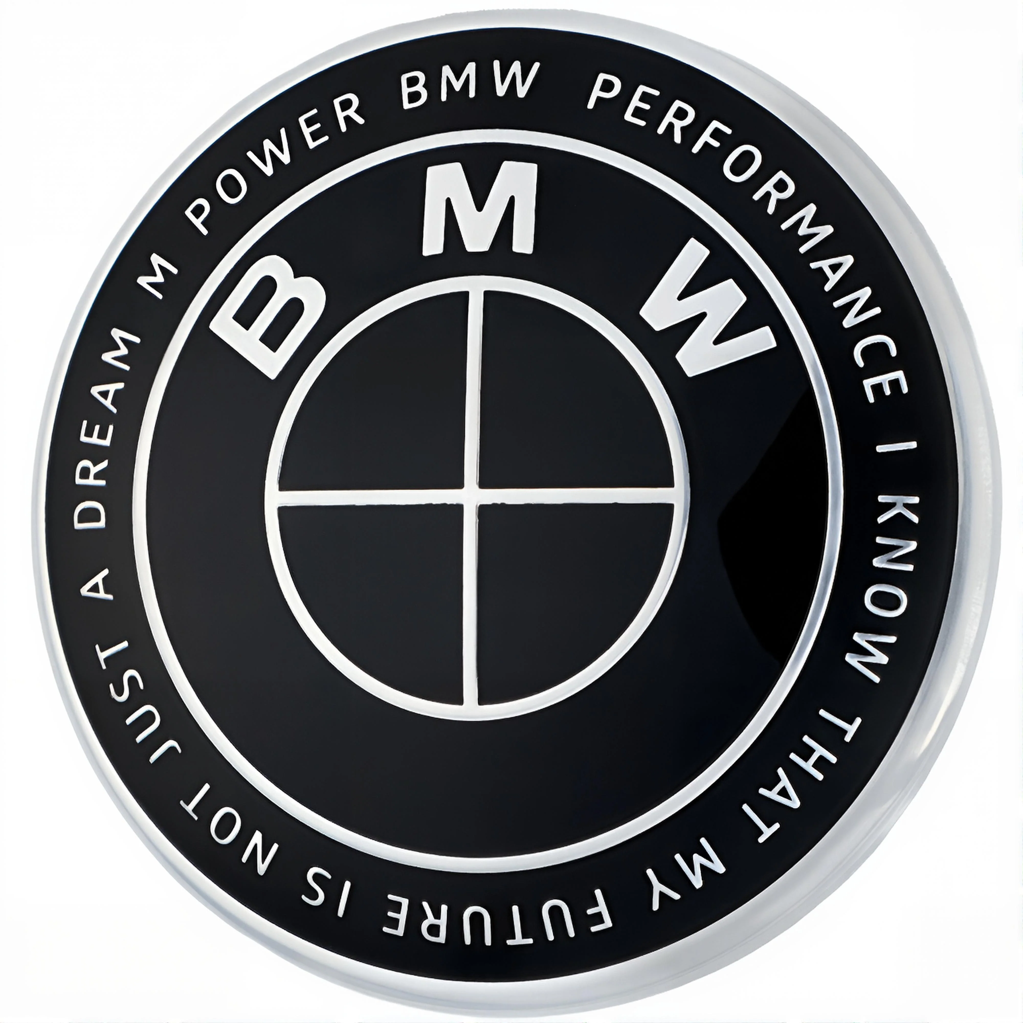 BMW 50th Anniversary Badge | Full Black – high-quality car emblem, wheel cap, steering wheel badge or accessory from CarluxParts