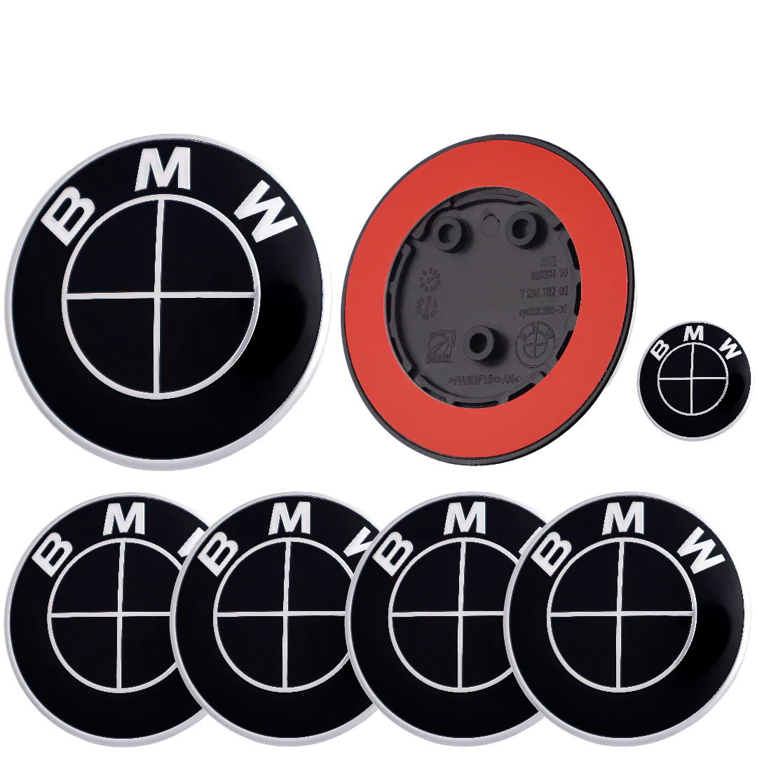 BMW Badge | Full Black – high-quality car emblem, wheel cap, steering wheel badge or accessory from CarluxParts