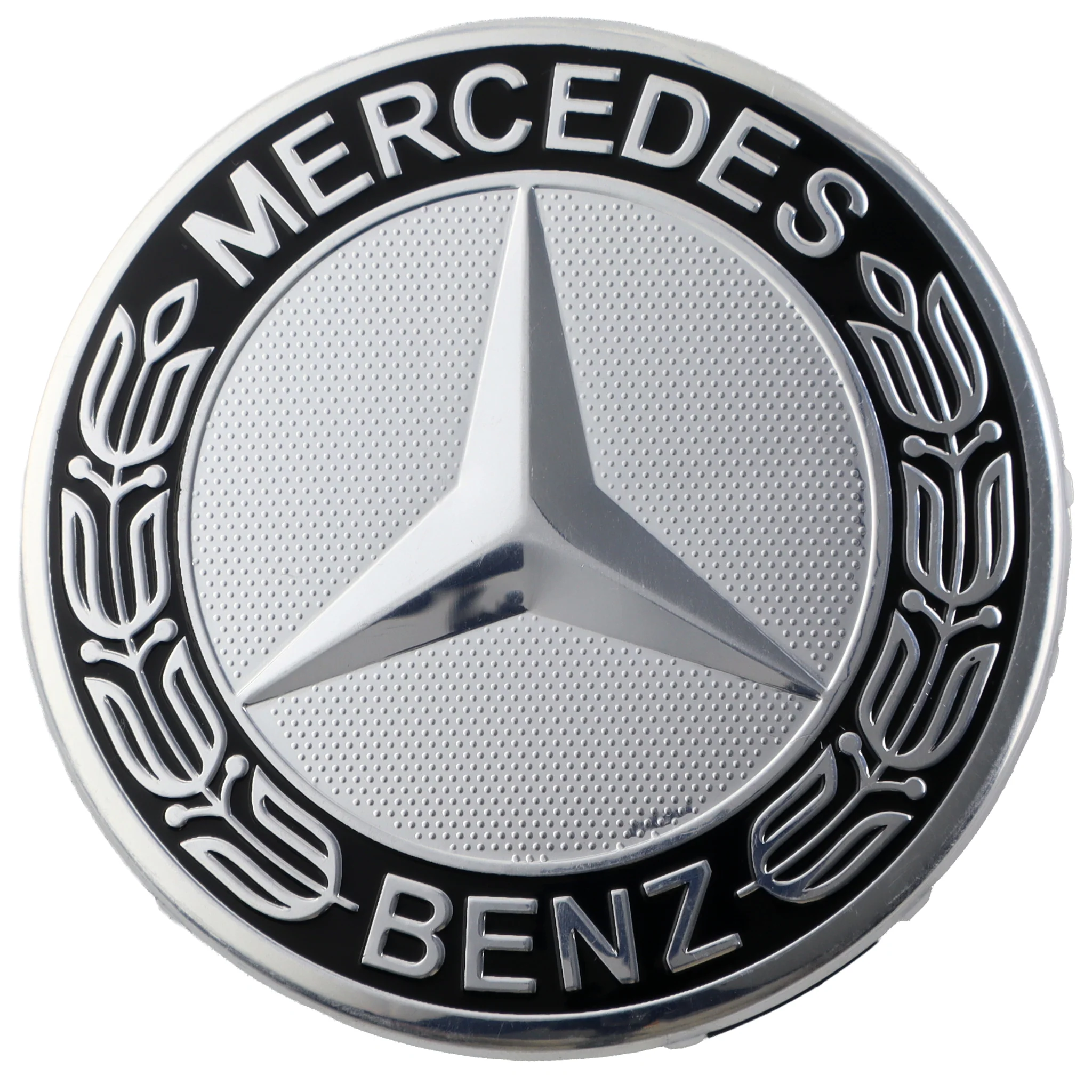 Mercedes Hub Caps | Shadow Platinum – high-quality car emblem, wheel cap, steering wheel badge or accessory from CarluxParts