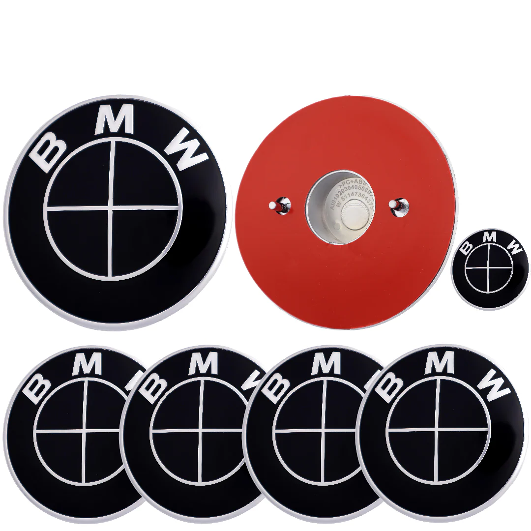 BMW Badge | Full Black – high-quality car emblem, wheel cap, steering wheel badge or accessory from CarluxParts
