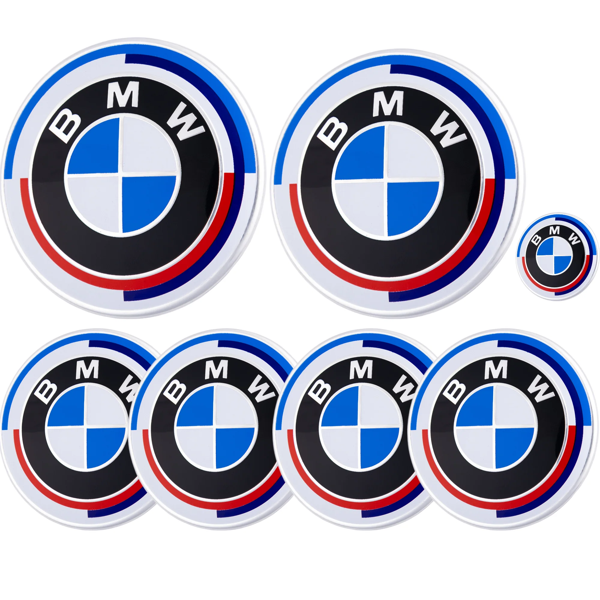 BMW 50th Anniversary Badge – high-quality car emblem, wheel cap, steering wheel badge or accessory from CarluxParts