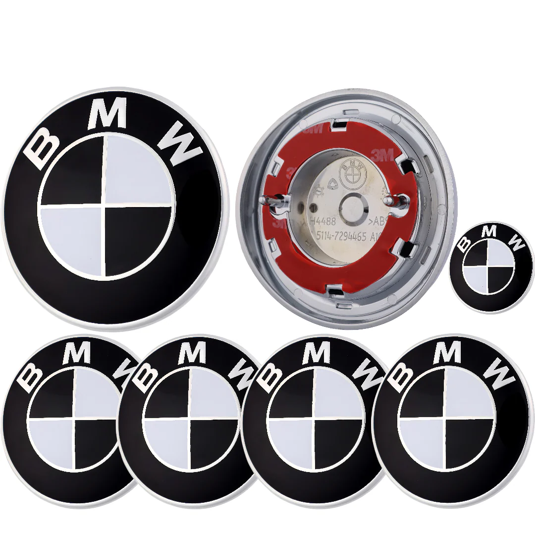 BMW Badge | Black & White – high-quality car emblem, wheel cap, steering wheel badge or accessory from CarluxParts