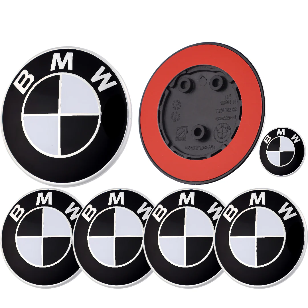 BMW Badge | Black & White – high-quality car emblem, wheel cap, steering wheel badge or accessory from CarluxParts