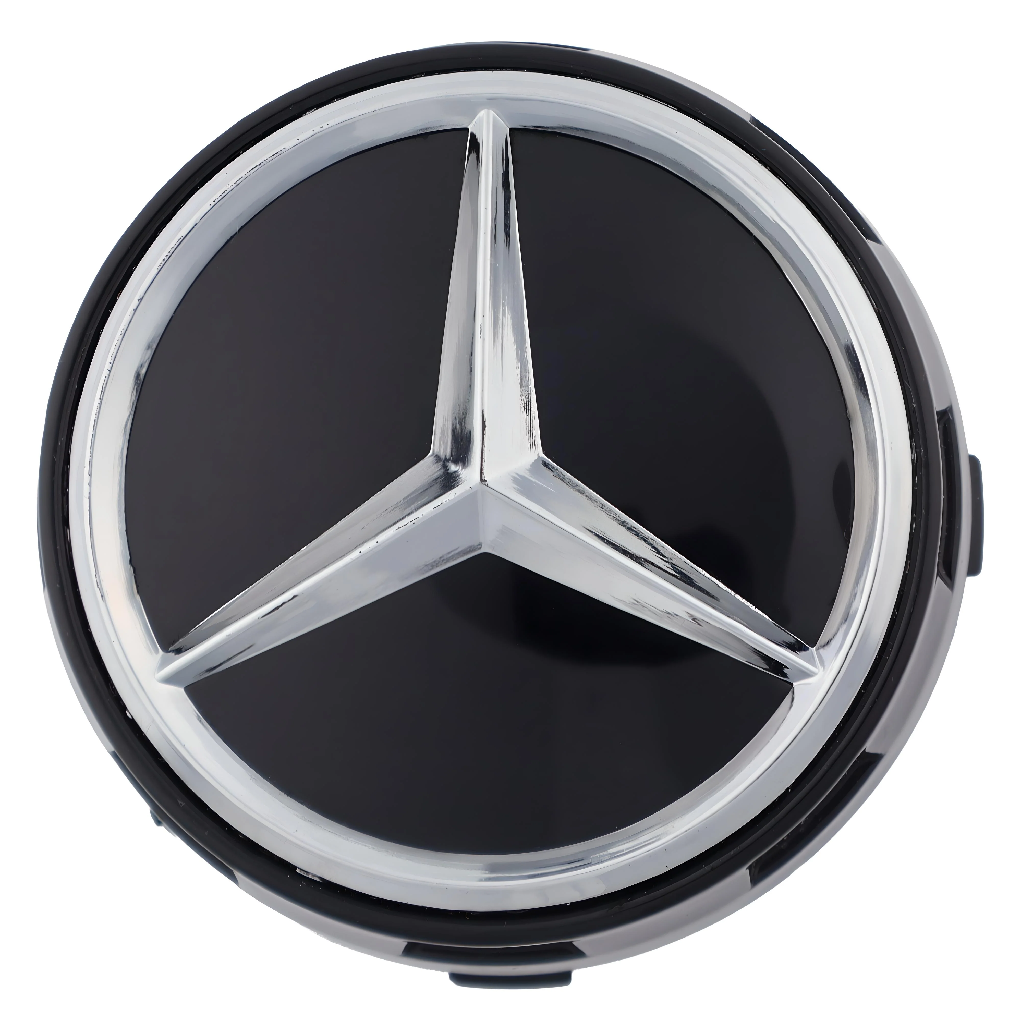 Mercedes Elevated Hub Caps | Gloss Black – high-quality car emblem, wheel cap, steering wheel badge or accessory from CarluxParts