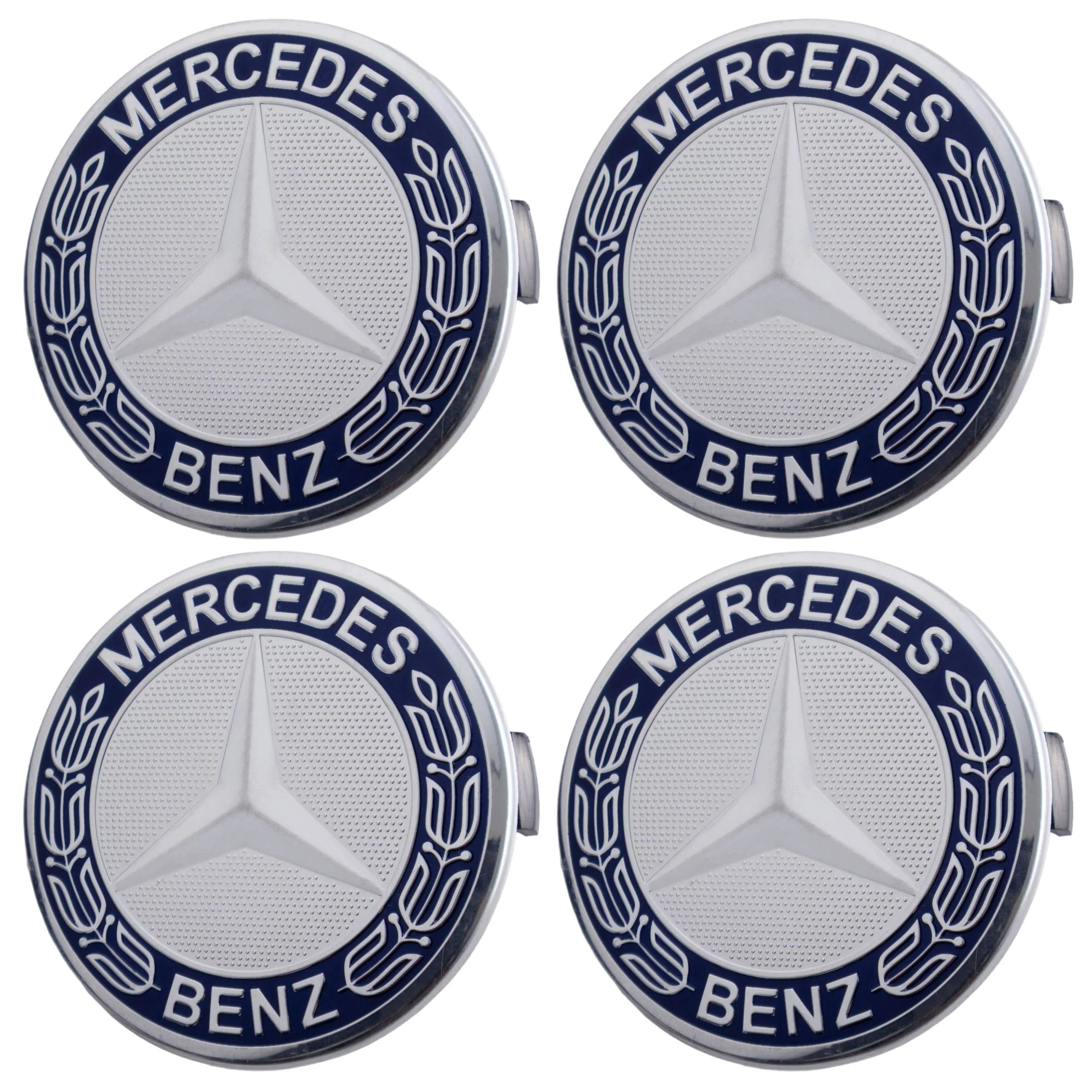 Mercedes Hub Caps | Dark Blue – high-quality car emblem, wheel cap, steering wheel badge or accessory from CarluxParts