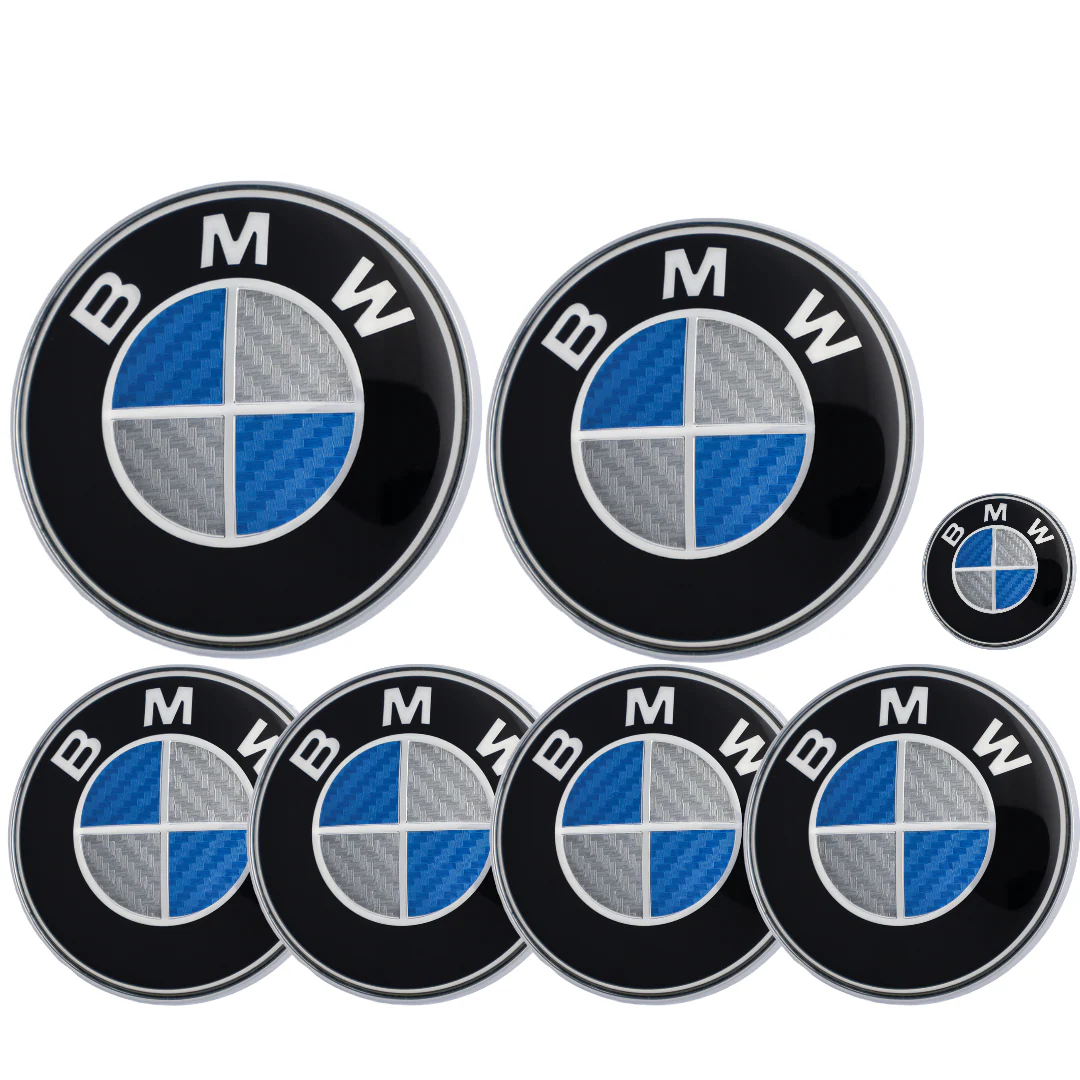 BMW Badge | Blue & Grey – high-quality car emblem, wheel cap, steering wheel badge or accessory from CarluxParts