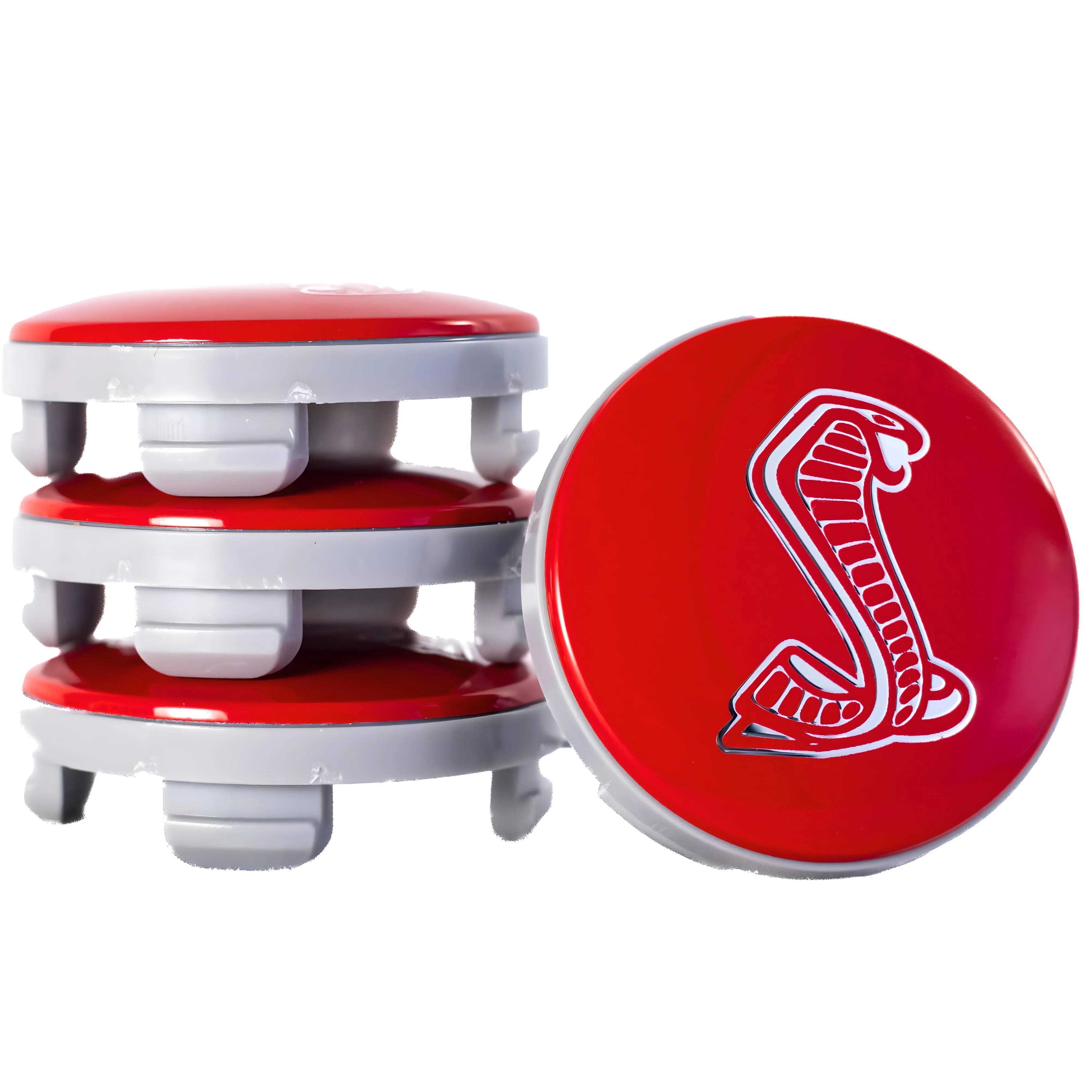 Ford Hub Caps | Red Shelby – high-quality car emblem, wheel cap, steering wheel badge or accessory from CarluxParts