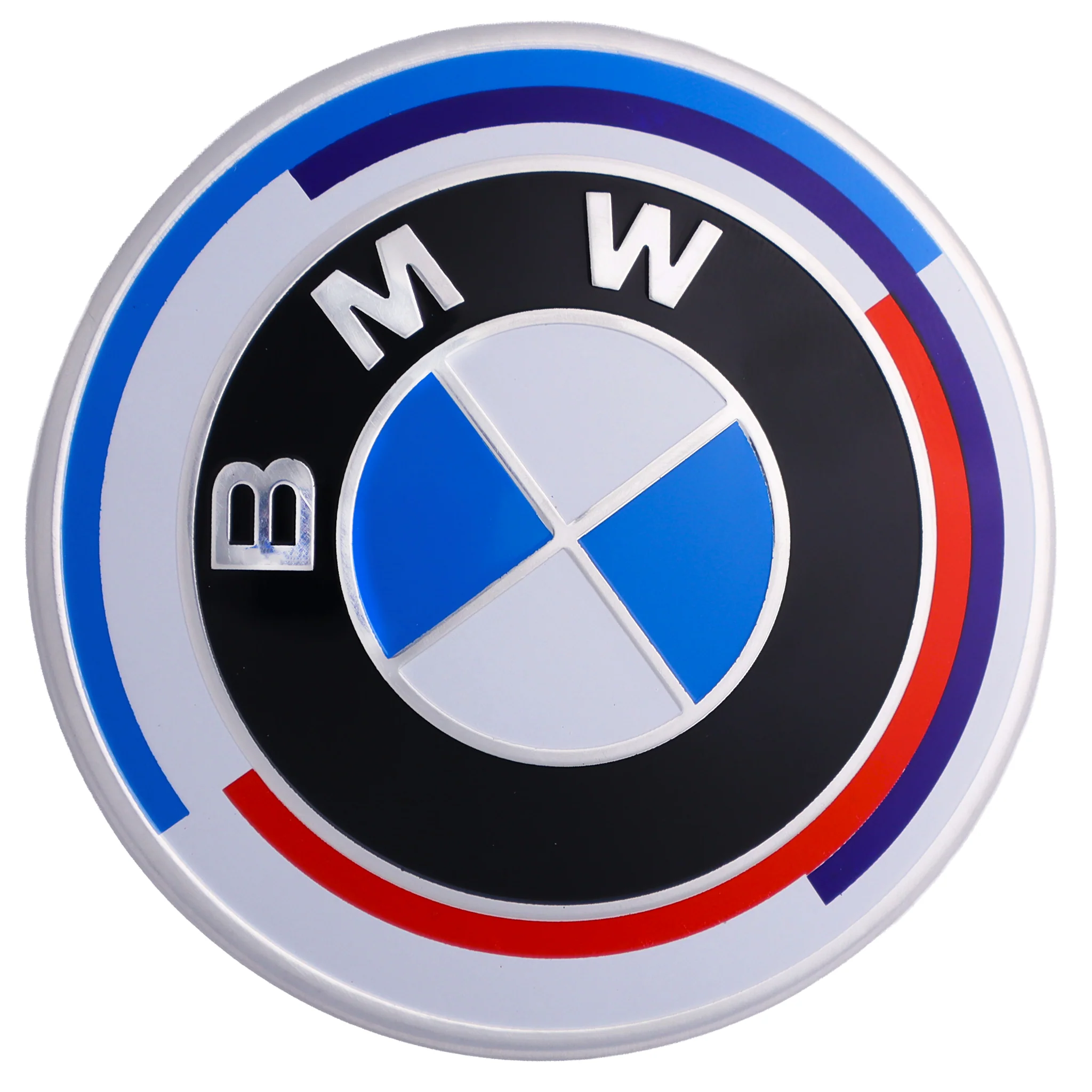 BMW 50th Anniversary Badge – high-quality car emblem, wheel cap, steering wheel badge or accessory from CarluxParts