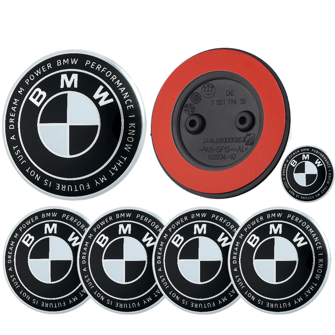 BMW 50th Anniversary Badge | Black & White – high-quality car emblem, wheel cap, steering wheel badge or accessory from CarluxParts