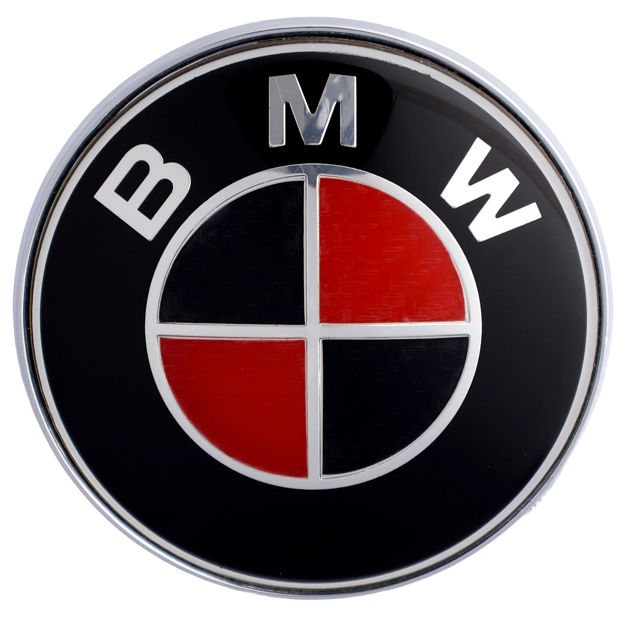 BMW Badge | Red & Black – high-quality car emblem, wheel cap, steering wheel badge or accessory from CarluxParts