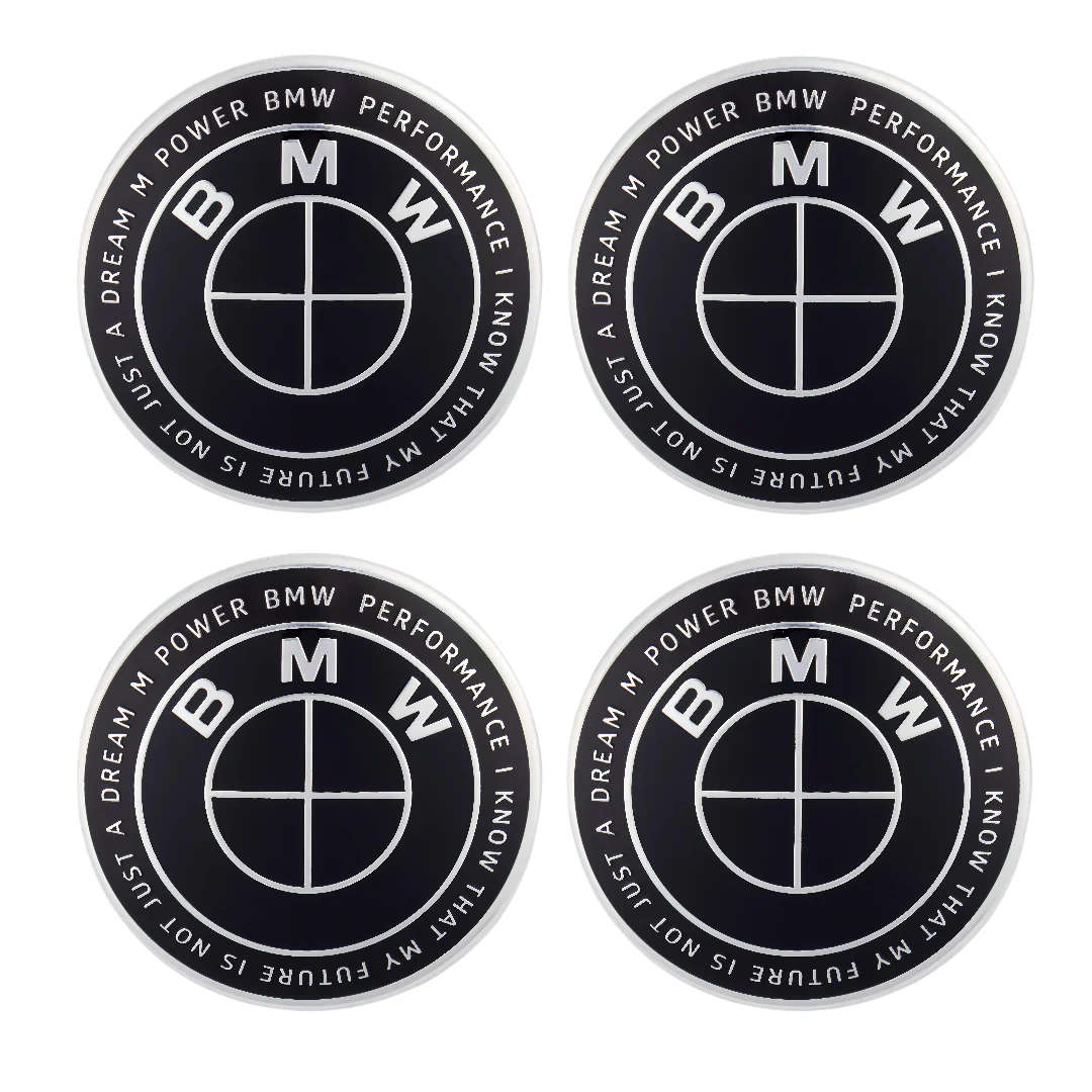 BMW 50th Anniversary Badge | Full Black – high-quality car emblem, wheel cap, steering wheel badge or accessory from CarluxParts