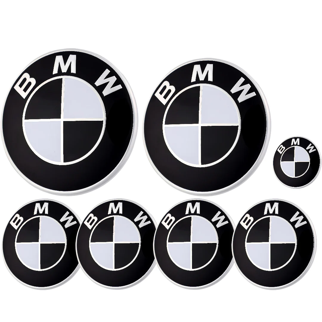 BMW Badge | Black & White – high-quality car emblem, wheel cap, steering wheel badge or accessory from CarluxParts