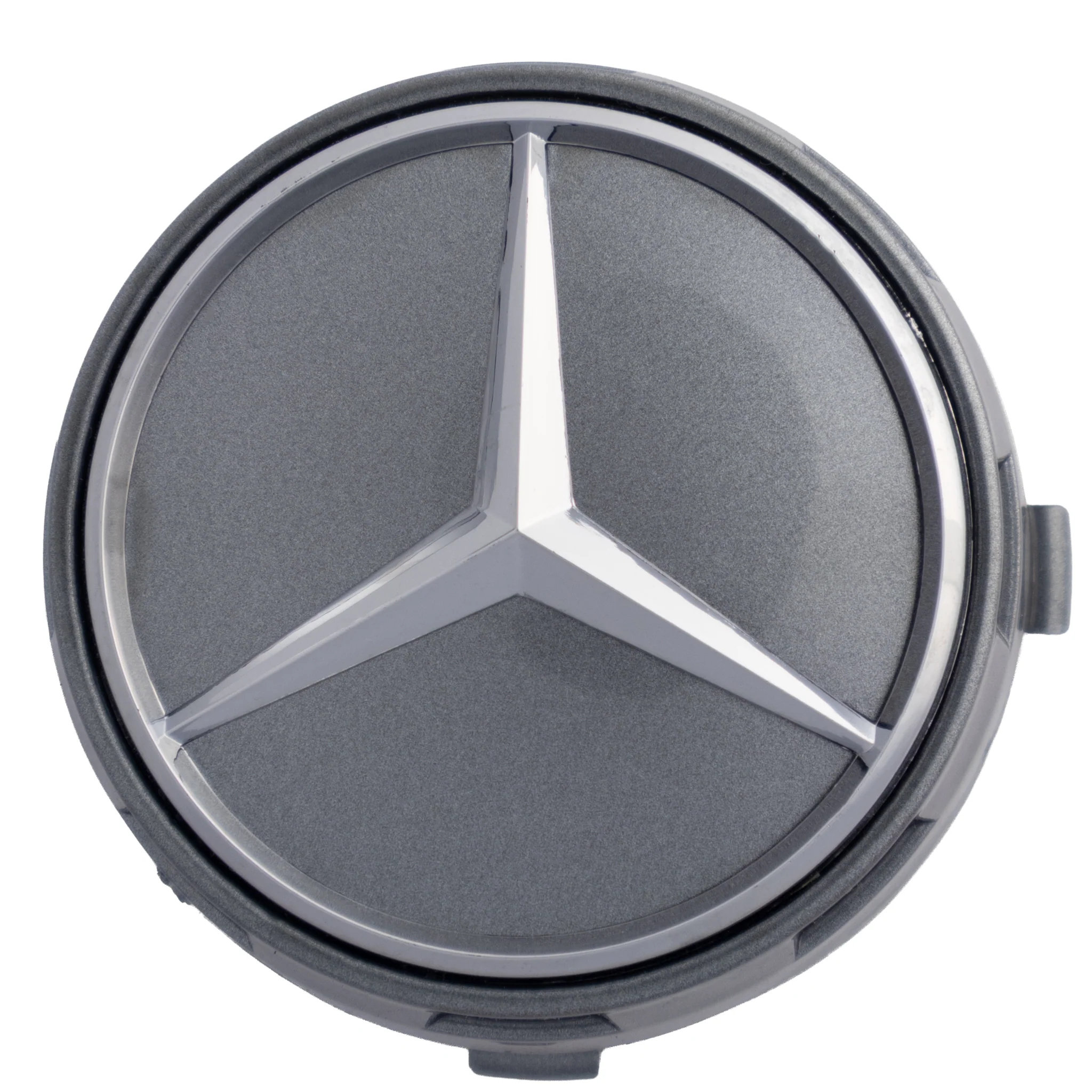Mercedes Elevated Hub Caps | Titanium Gray – high-quality car emblem, wheel cap, steering wheel badge or accessory from CarluxParts