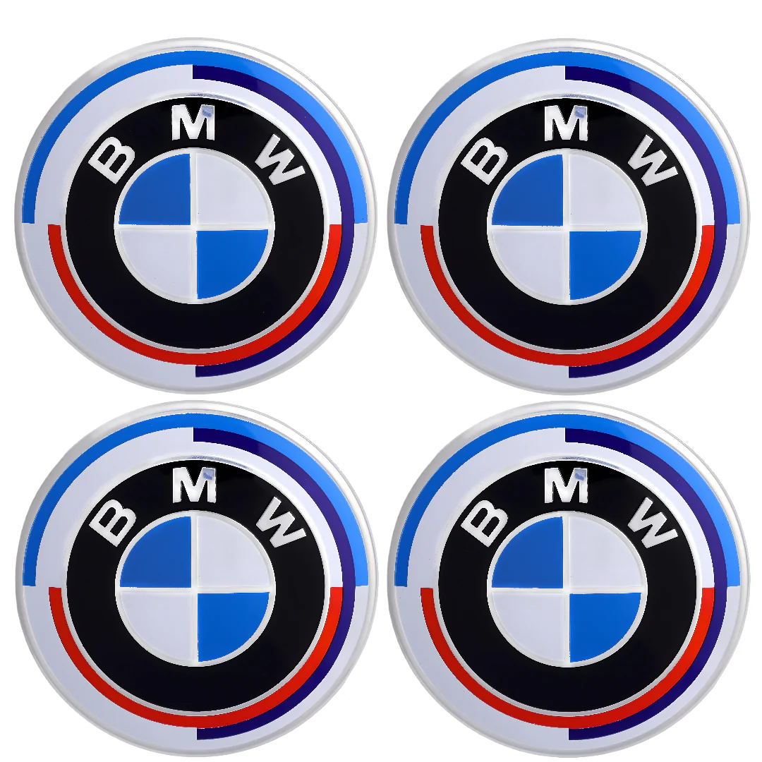 BMW 50th Anniversary Badge – high-quality car emblem, wheel cap, steering wheel badge or accessory from CarluxParts