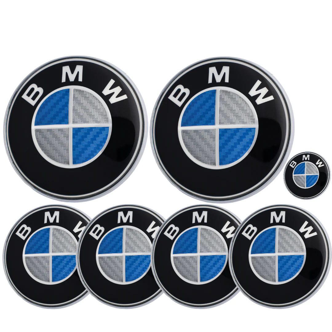 BMW Badge | Blue & Grey – high-quality car emblem, wheel cap, steering wheel badge or accessory from CarluxParts