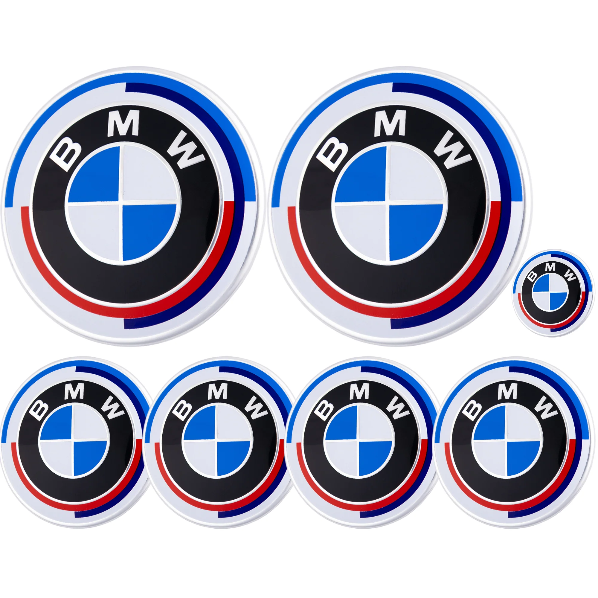 BMW 50th Anniversary Badge – high-quality car emblem, wheel cap, steering wheel badge or accessory from CarluxParts