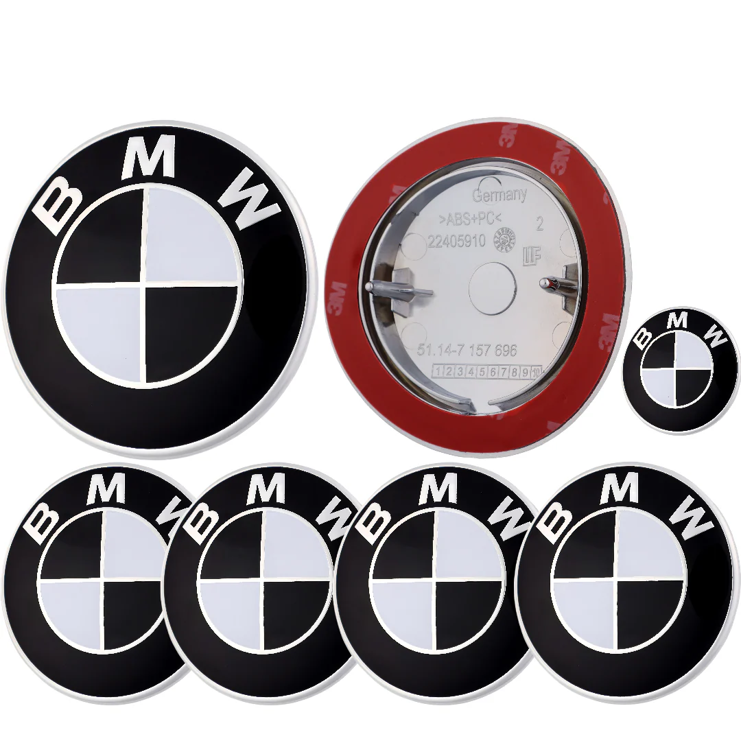 BMW Badge | Black & White – high-quality car emblem, wheel cap, steering wheel badge or accessory from CarluxParts