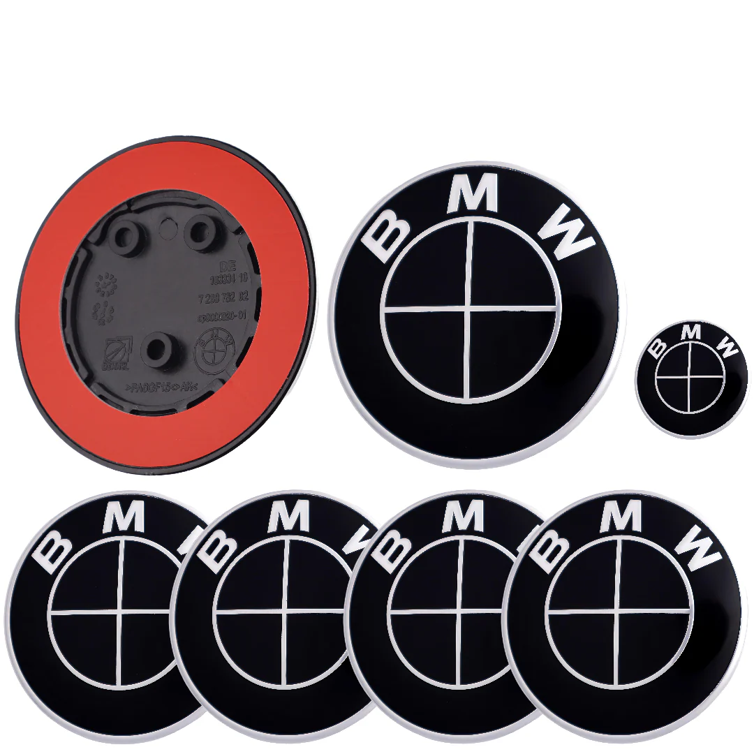 BMW Badge | Full Black – high-quality car emblem, wheel cap, steering wheel badge or accessory from CarluxParts